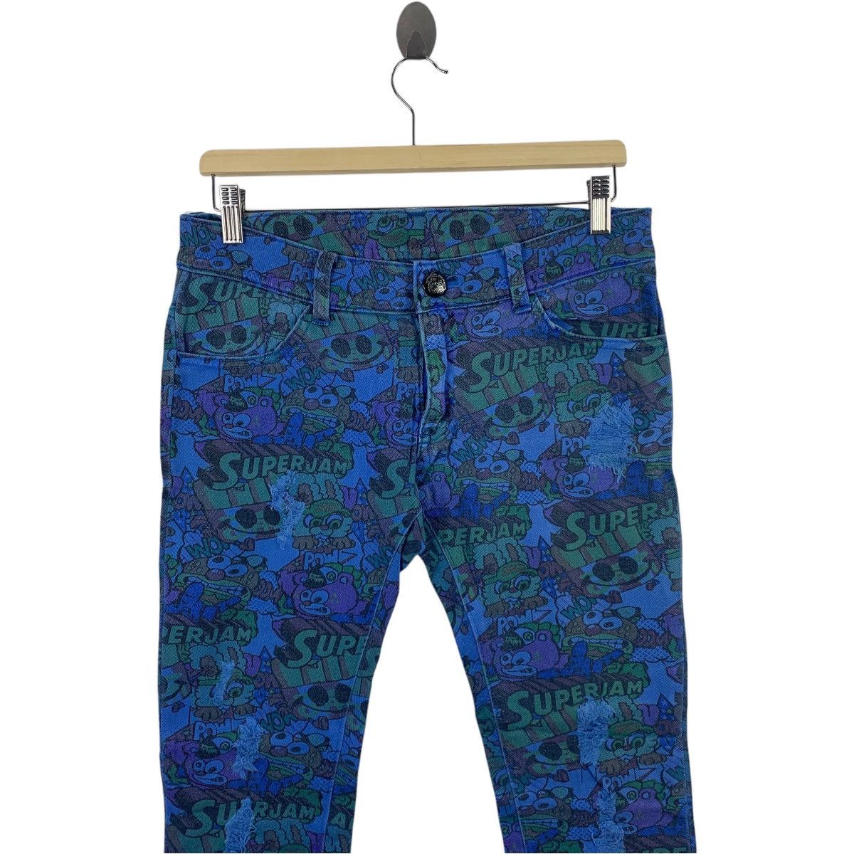 Japanese Brand JAM JOYFULL and MONSTER full print superjam slim fit pants Size 30" / US 8 / IT 44 - 2 Thumbnail