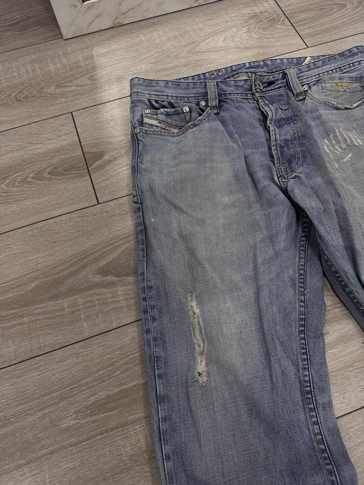 Diesel Diesel x Adidas Light Distressed Y2K Jeans Size US 32 / EU 48 - 5 Thumbnail