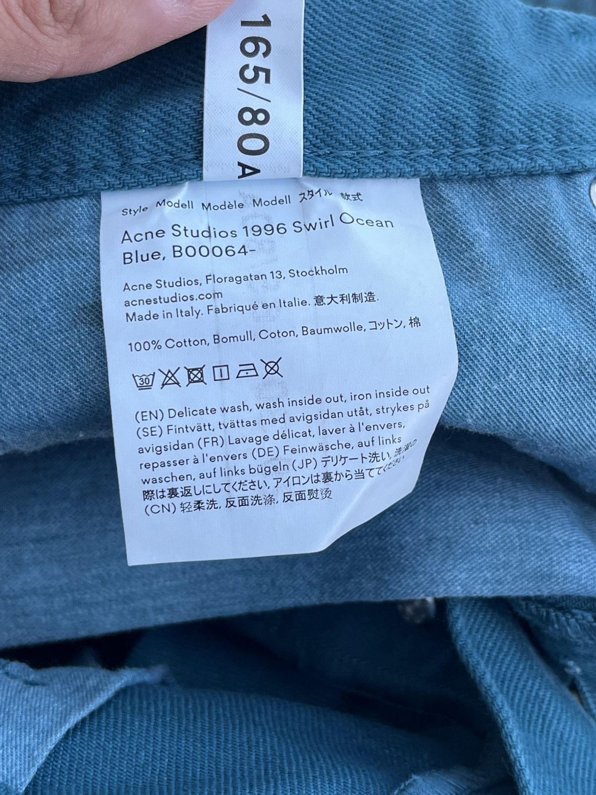 Acne Studios Acne Studios 1996 Swirl Ocean Blue Jeans 29/30 Size US 30 / EU 46 - 8 Thumbnail