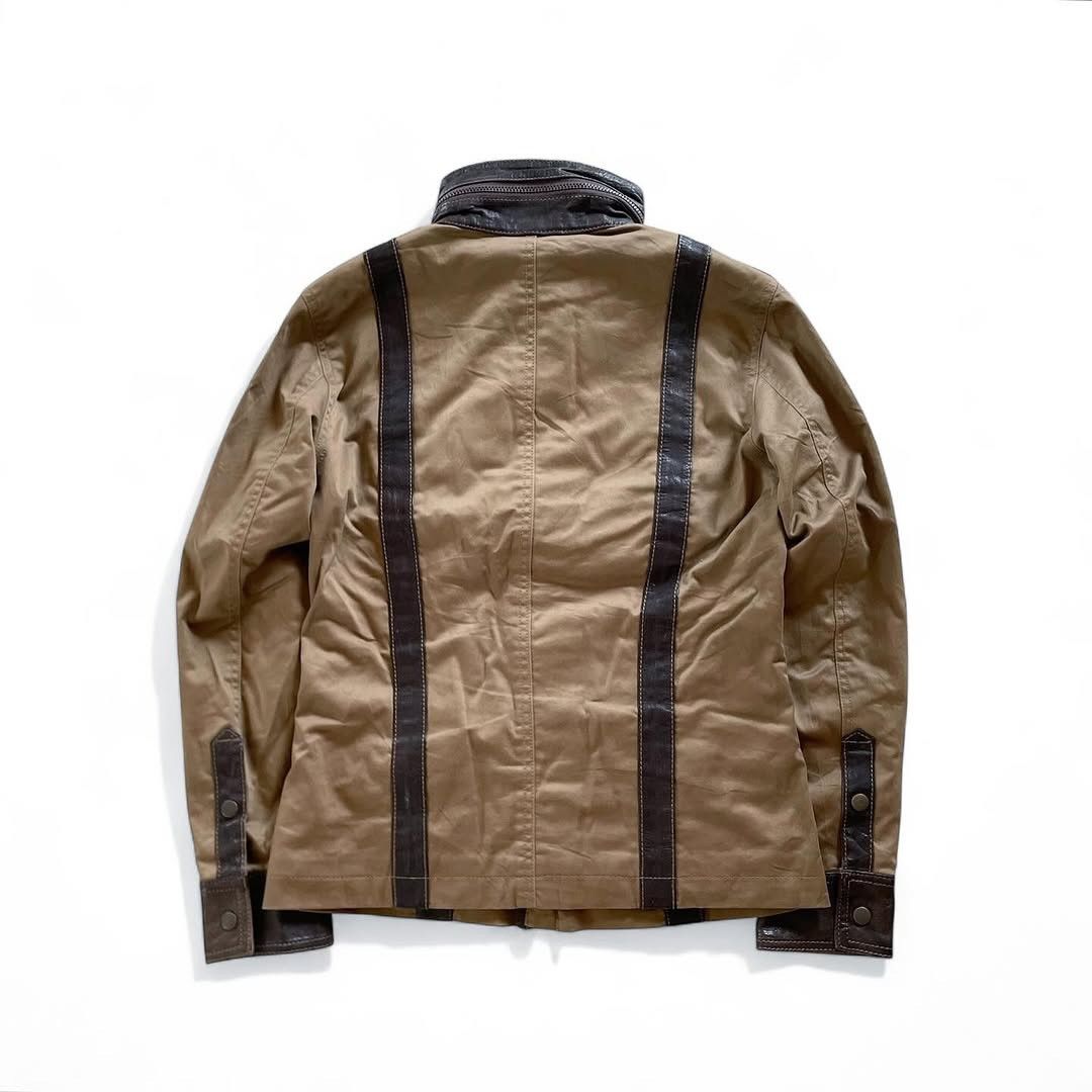 Morgan De Toi 00’s MORGAN HOMME 4 Pocket Leather Parachute Jacket Size US M / EU 48-50 / 2 - 2 Thumbnail
