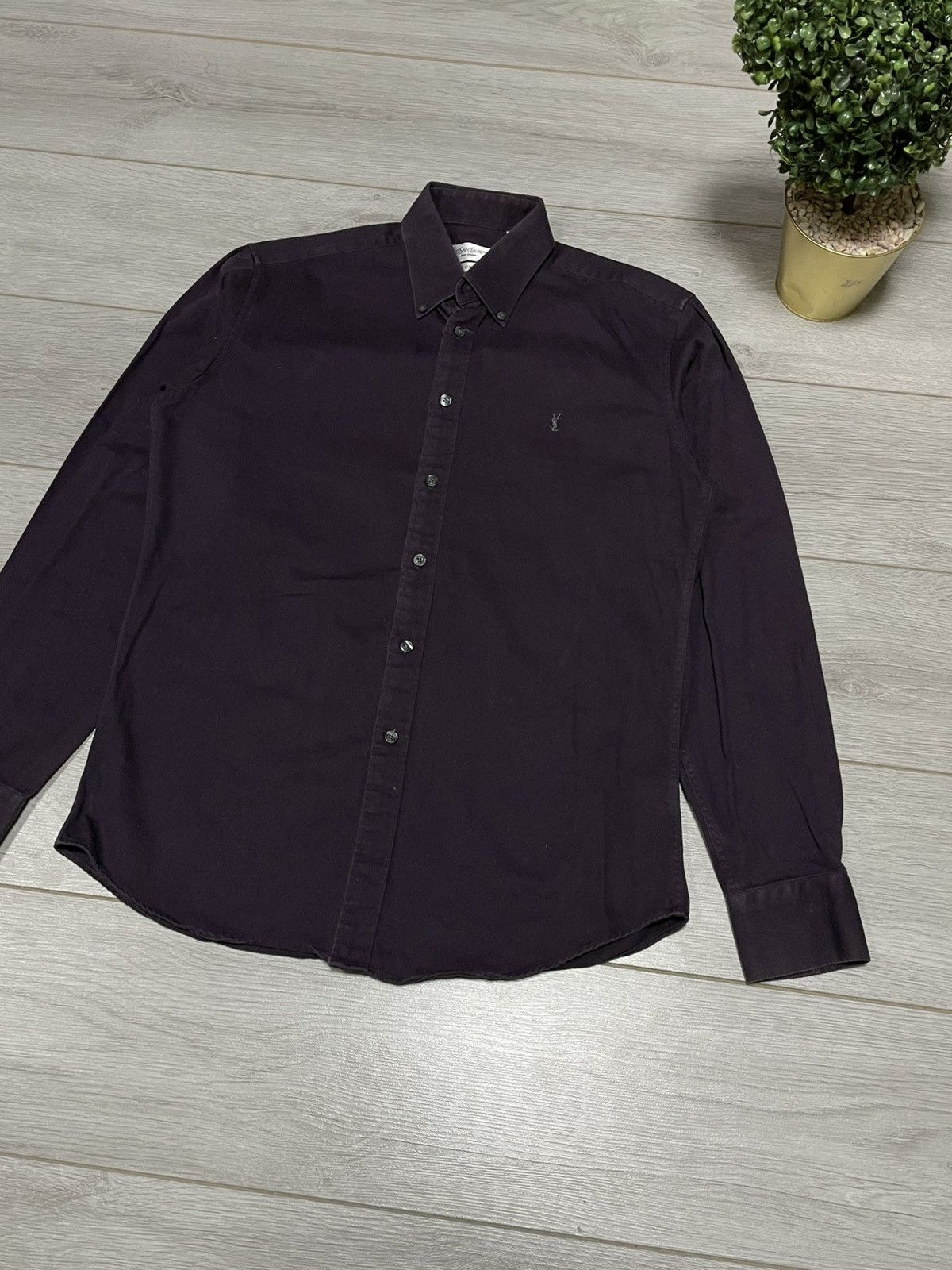 Yves Saint Laurent Yves Saint Laurent vintage YSL thick shirt overshot Size US M / EU 48-50 / 2 - 3 Thumbnail