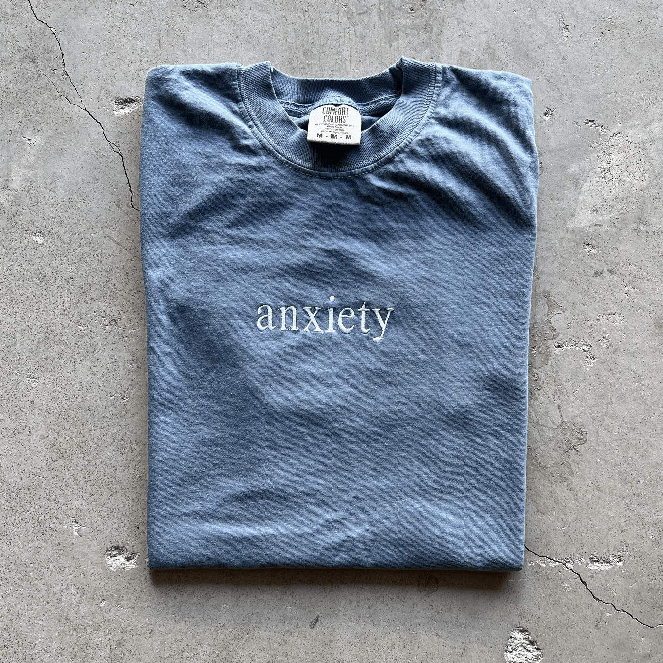Prolific Anxiety 100% Cotton Tshirt Embroidered Size US S / EU 44-46 / 1 - 2 Thumbnail