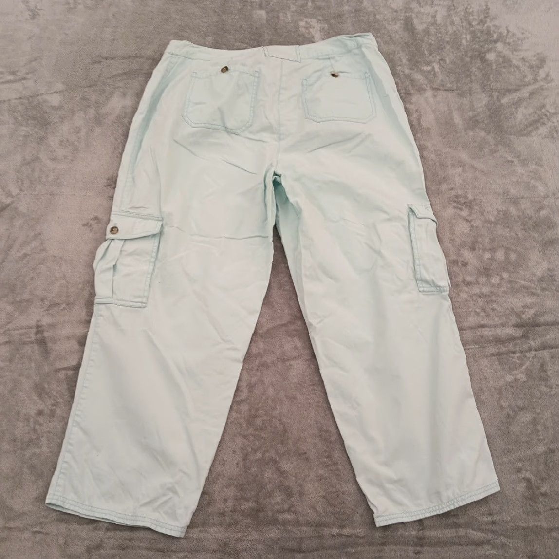 J. Jill J. Jill Cargo Pants Womens Size 16 Light Blue Cotton 35x25 High Rise Pants 16 Blue Cargo Womens Straight 25 In inseam Mens? Size 38" / US 16 / IT 52 - 7 Thumbnail