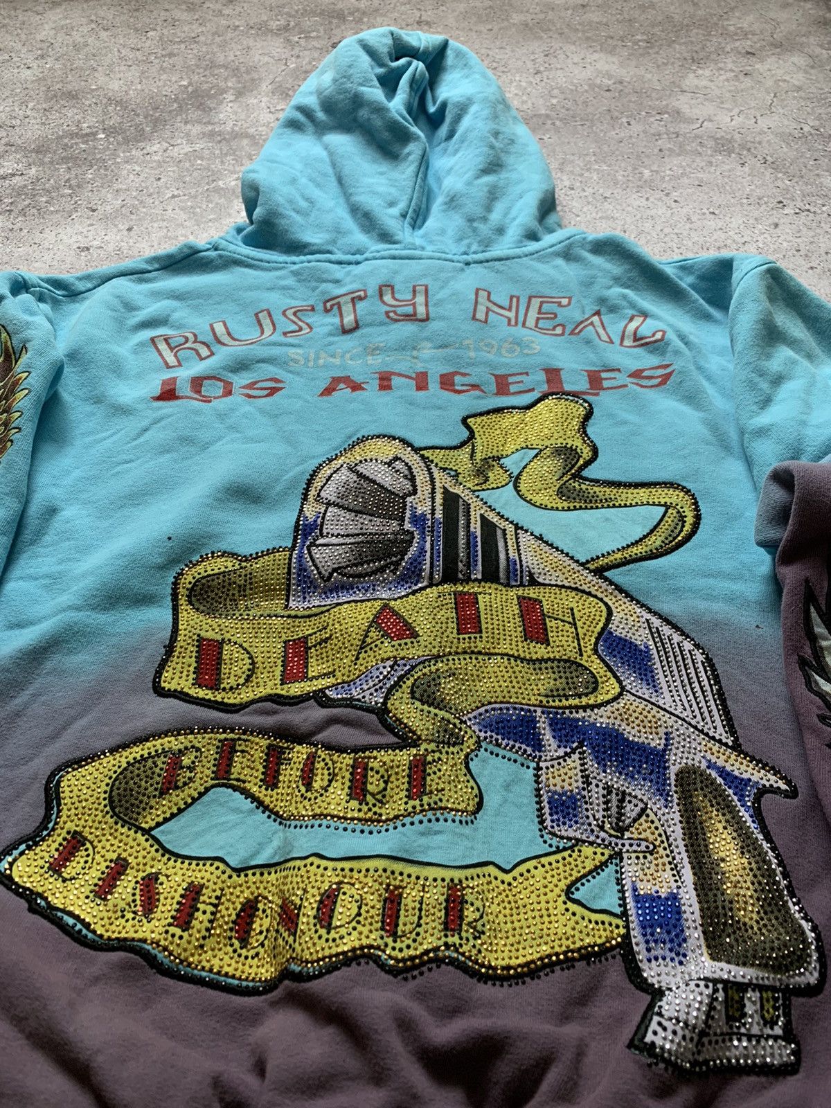 Ed Hardy × Vintage Vintage Y2K Zip Hoodie Ed Hardy Style Shiny Gun Size US M / EU 48-50 / 2 - 3 Thumbnail