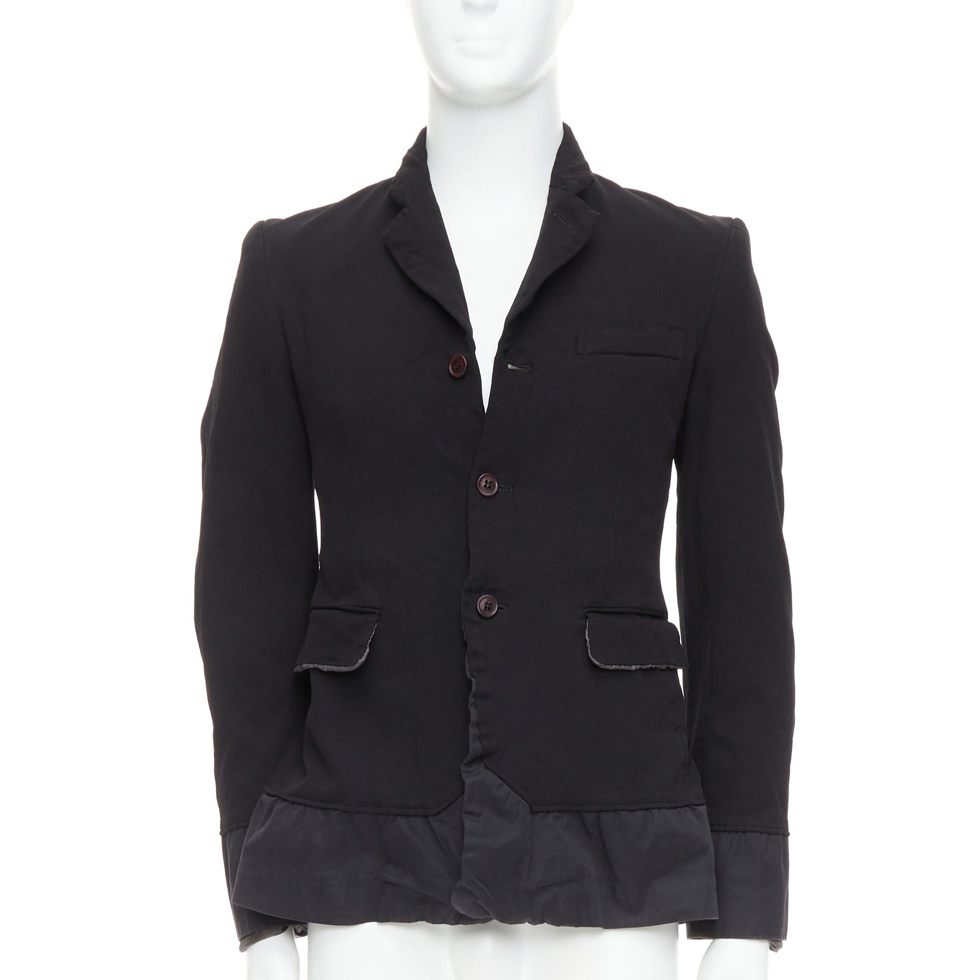 Comme des Garcons COMME DES GARCONS Homme Plus Evergreen 2005 black Reprint Docking blazer S Size 46R - 1 Thumbnail