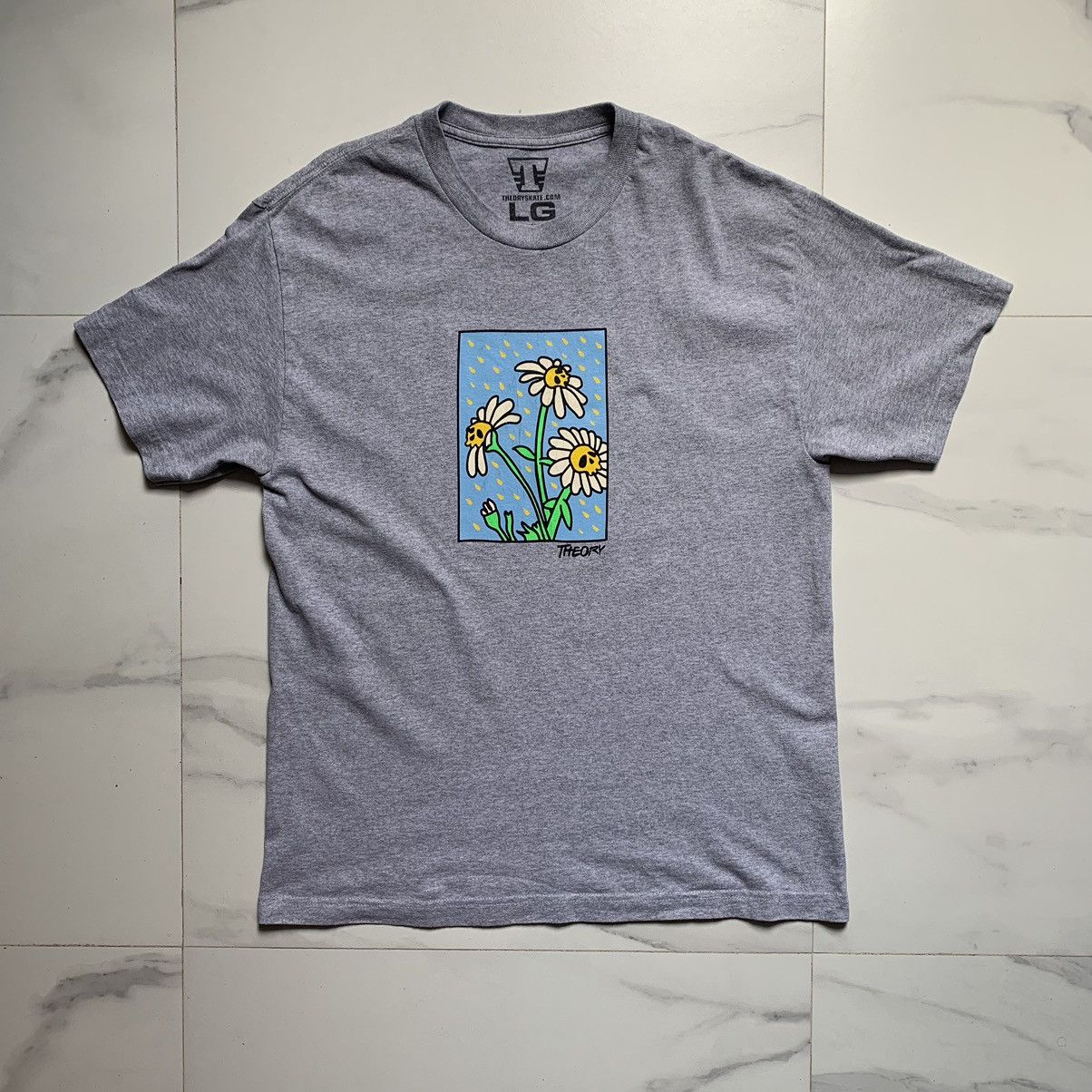 Other × Theory Theory Skate Skull Flowers T-Shirt Size US L / EU 52-54 / 3 - 2 Thumbnail