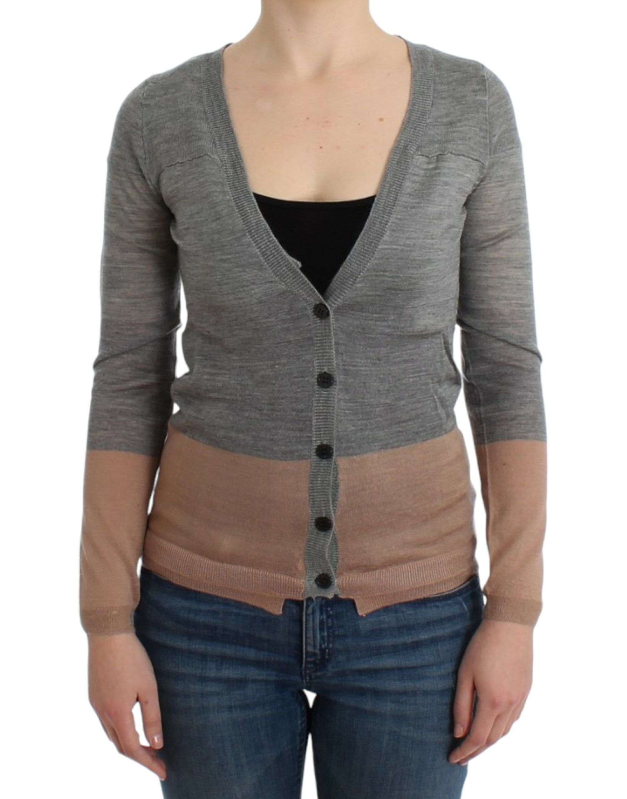 Costume National Elegant Gray Acrylic & Wool Women's Cardigan Size XS / US 0-2 / IT 36-38 - 1 Thumbnail