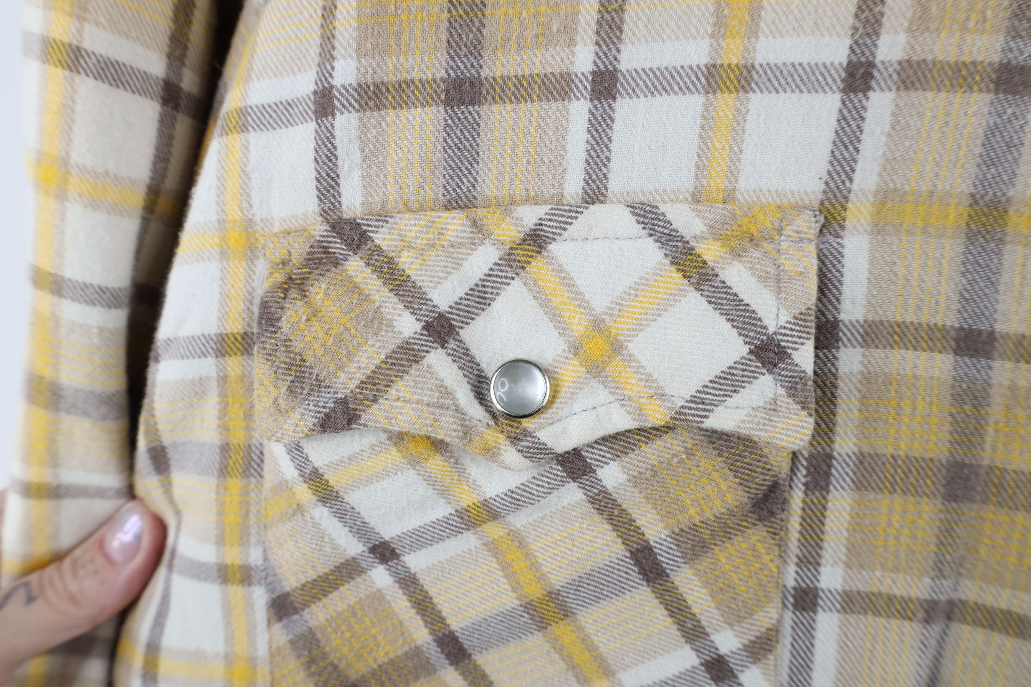 Vintage Vintage 70s Streetwear Rodeo Flannel Snap Button Shirt Plaid Size US XL / EU 56 / 4 - 4 Thumbnail
