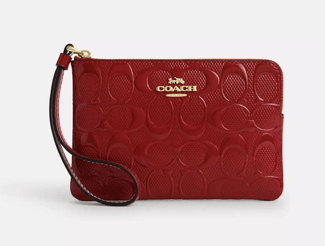 Coach Corner Zip In Signature Leather CV418 Size ONE SIZE - 6 Thumbnail