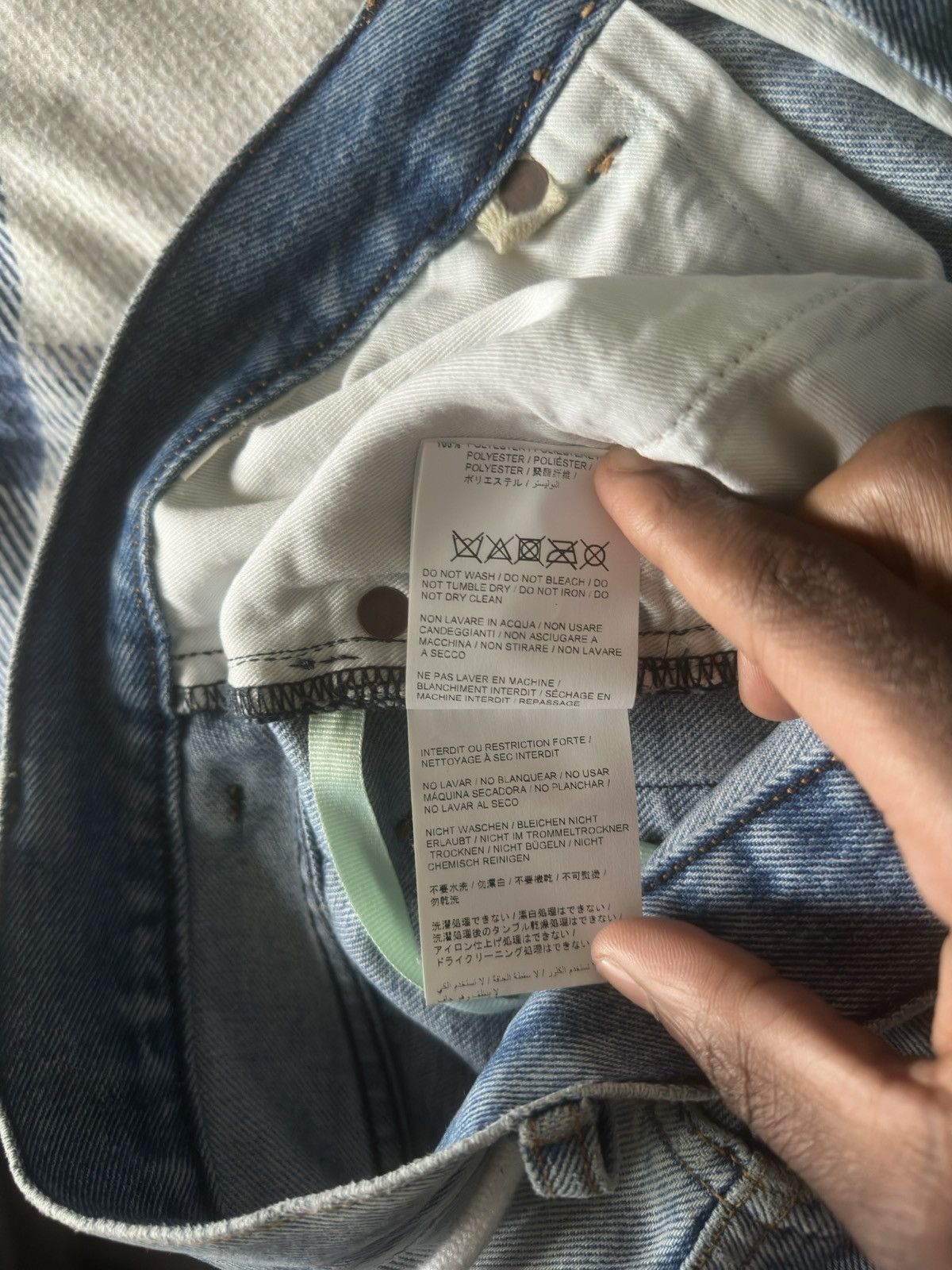 Ev Bravado × Off-White OFF WHITE X EV BRAVADO RAINBOW CRYSTAL JEANS Size US 33 - 11 Thumbnail