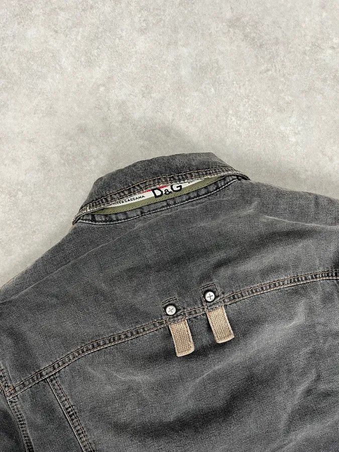 Dolce & Gabbana AW2004 Dolce & Gabbana Grey Denim Pocket Straps Jacket Size US M / EU 48-50 / 2 - 6 Thumbnail