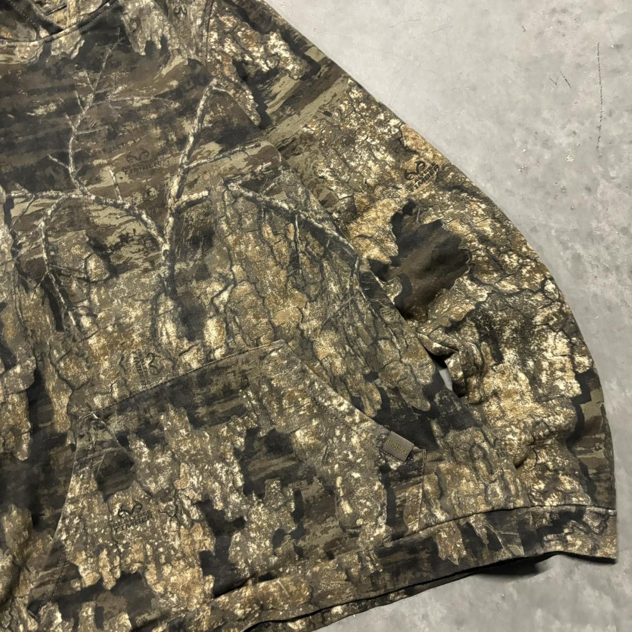 Japanese Brand × Vintage Crazy Vintage Y2K/2000s Tree Camo Wildlife Nature Skater Streetwear Hoodie! Size US S / EU 44-46 / 1 - 4 Thumbnail