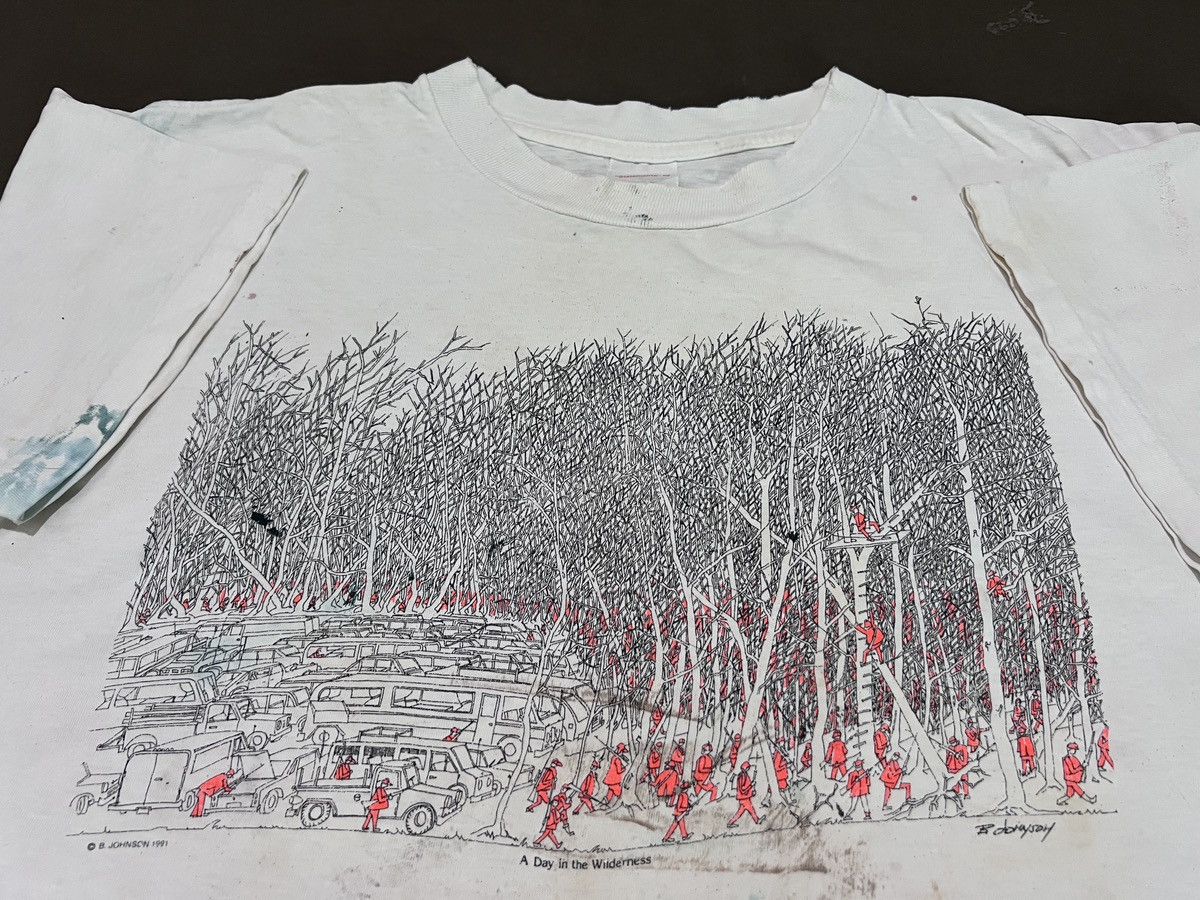 Vintage Vintage 90s B Johnson Tee A Day in the Wilderness Thrashed Size US L / EU 52-54 / 3 - 9 Thumbnail