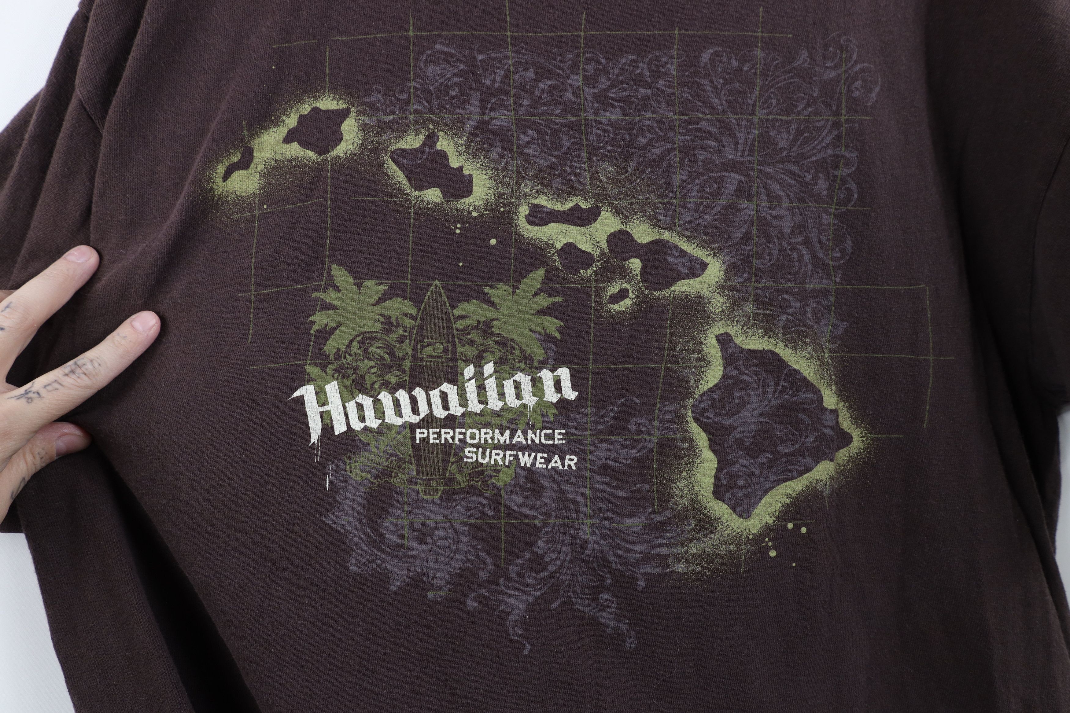 Ripcurl Vintage 90s Y2K Ripcurl Surfing Hawaiian T-Shirt Brown Size US L / EU 52-54 / 3 - 10 Thumbnail