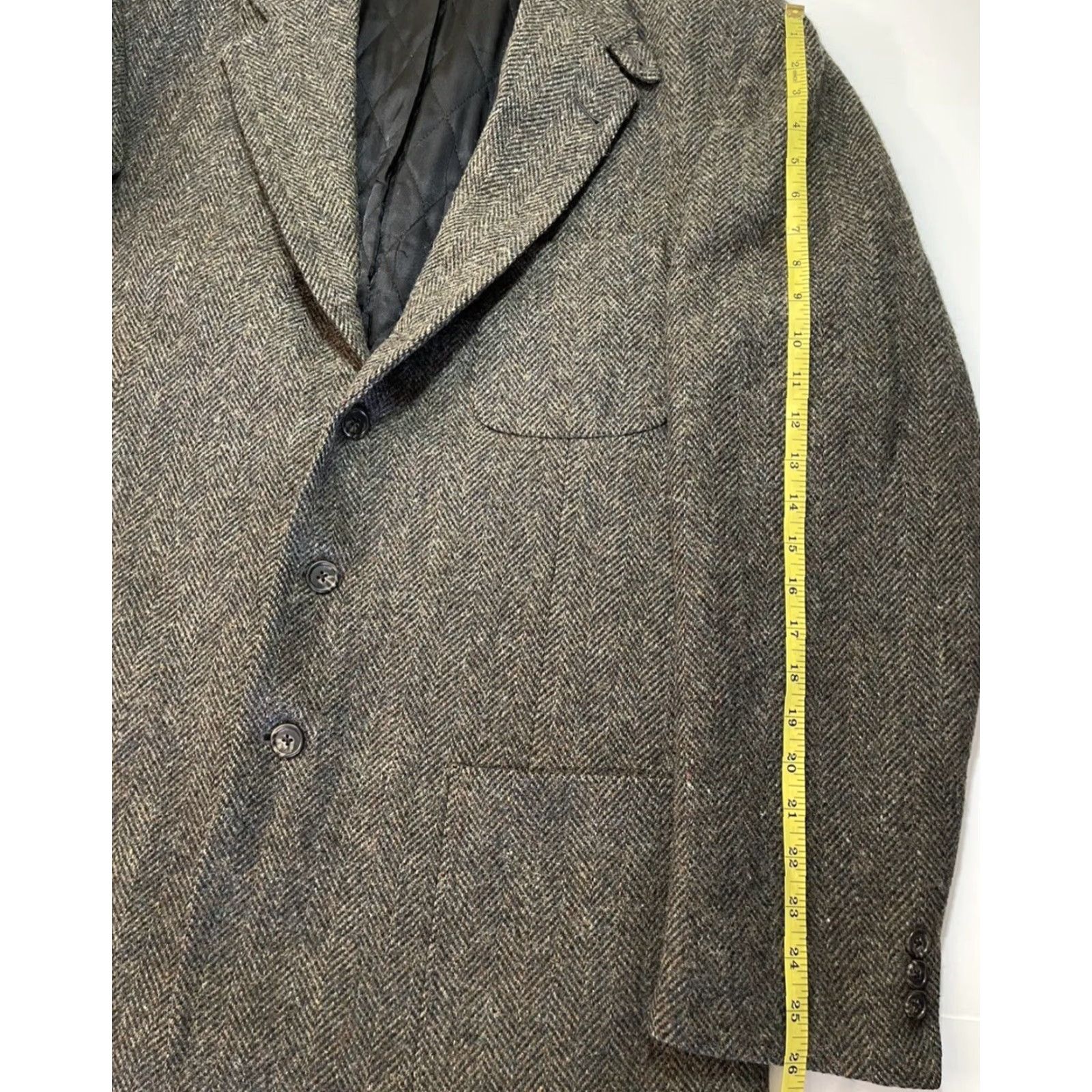 Vintage VINTAGE L.L. Bean Sport Coat Jacket Brown Tweed Wool 3-Button Notch Lapel Long Regular Men Size L USA Thinsulate 3M Quilted Lined Check Size US L / EU 52-54 / 3 - 7 Thumbnail