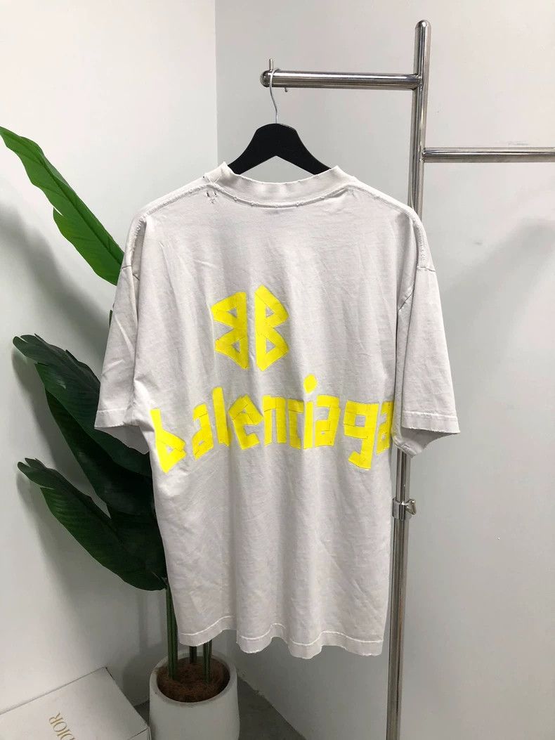 Balenciaga Balenciaga 24SS White Tape Adhesive Paper Short Sleeve T-S Size US XS / EU 42 / 0 - 2 Thumbnail