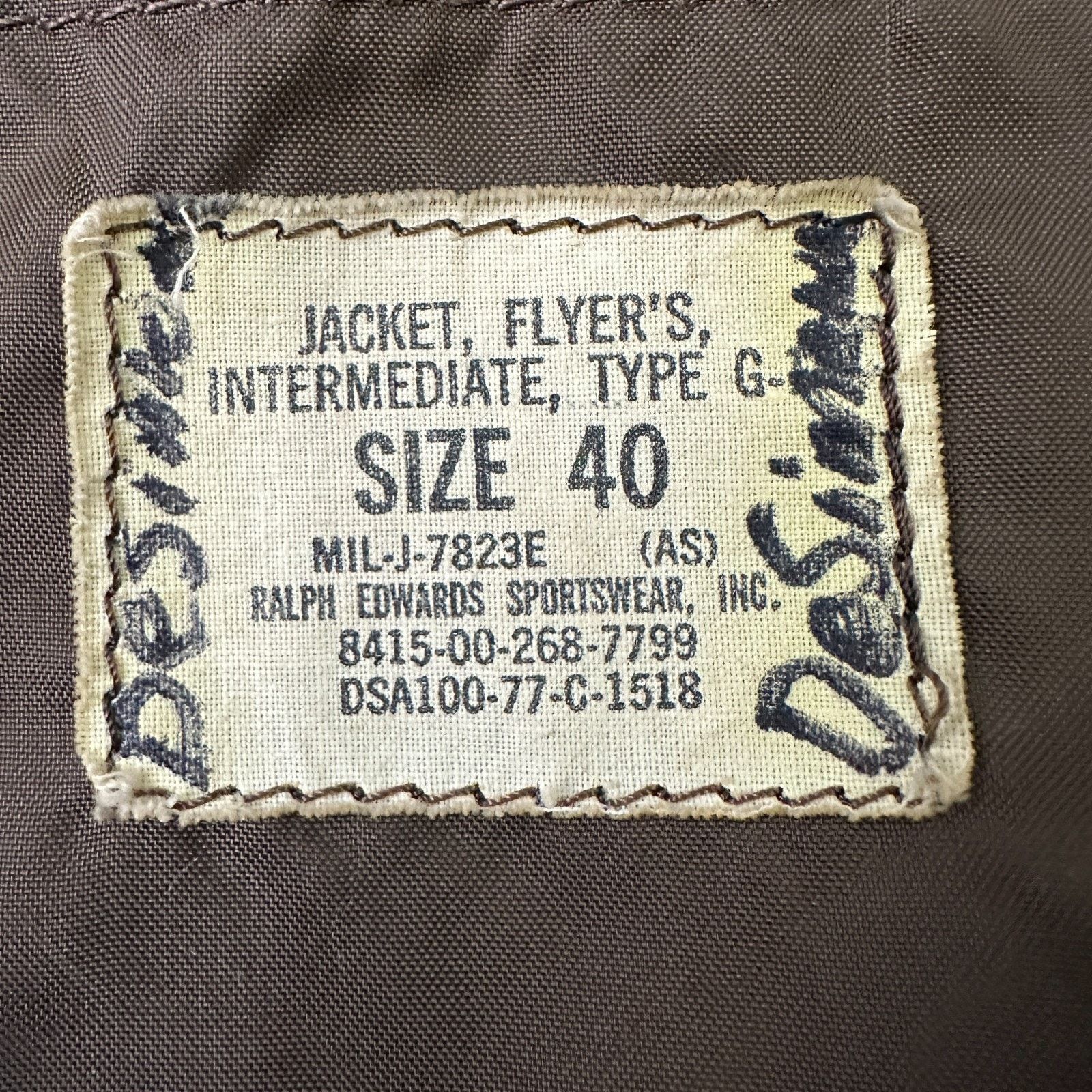 Other Vintage Ralph Edwards US Navy Bomber Jacket Men 40 Brown 70s Size US M / EU 48-50 / 2 - 7 Thumbnail