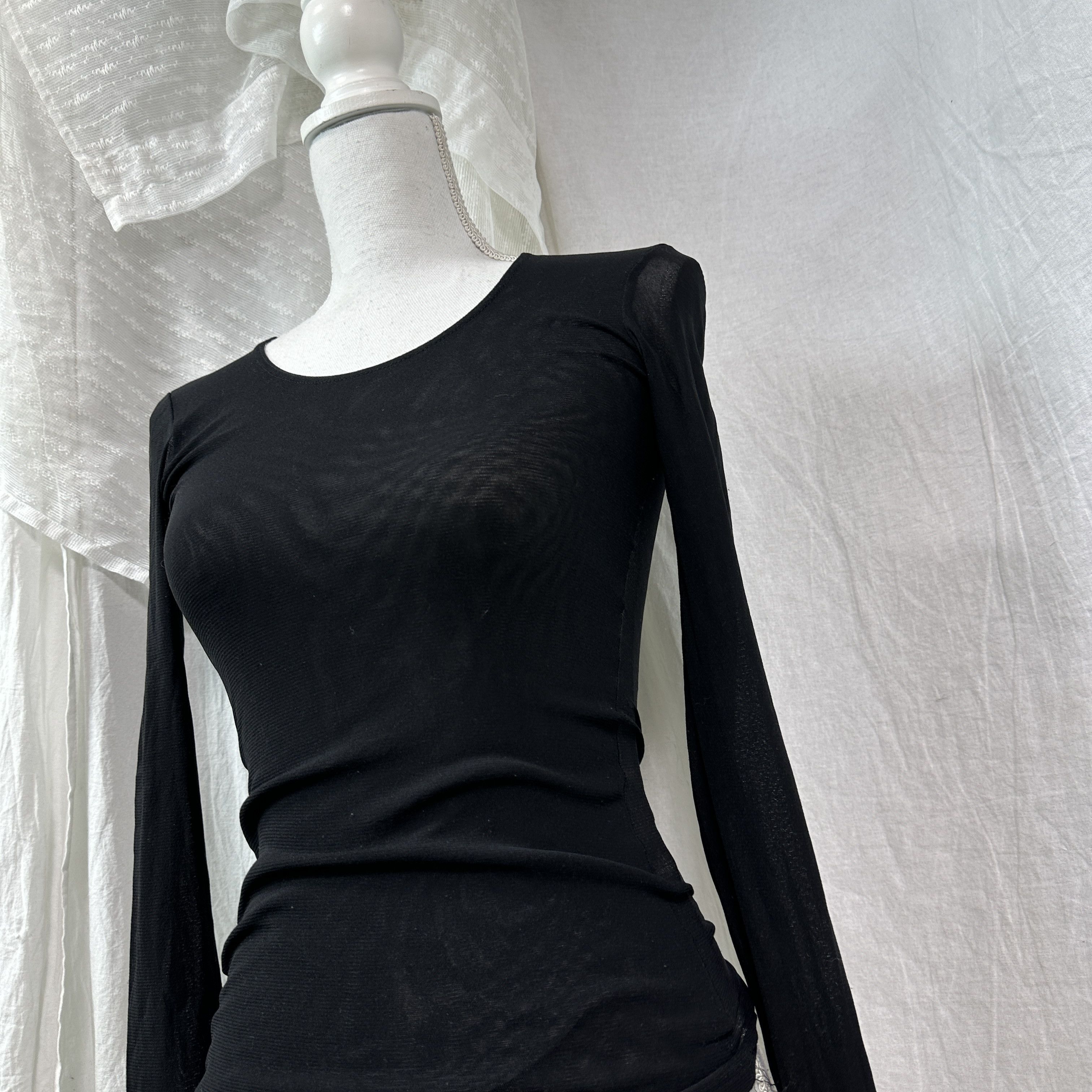 Vintage Vintage Avant Garde Grunge Mesh Longsleeve Y2K Size M / US 6-8 / IT 42-44 - 2 Thumbnail
