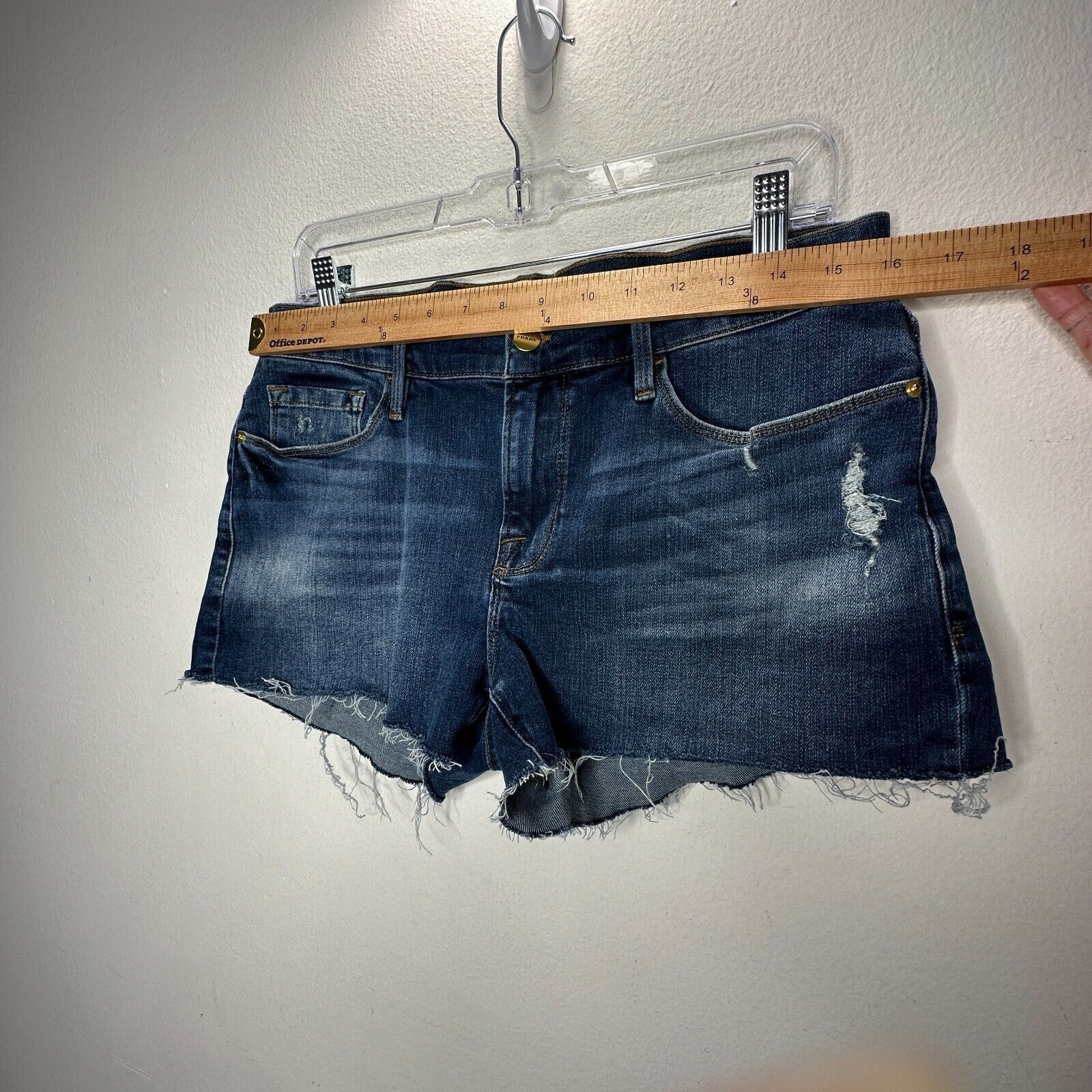 Frame Frame Le Cut Off Shorts Raw Frayed Fading & Whiskering 28 Size 28" / US 6 / IT 42 - 10 Thumbnail