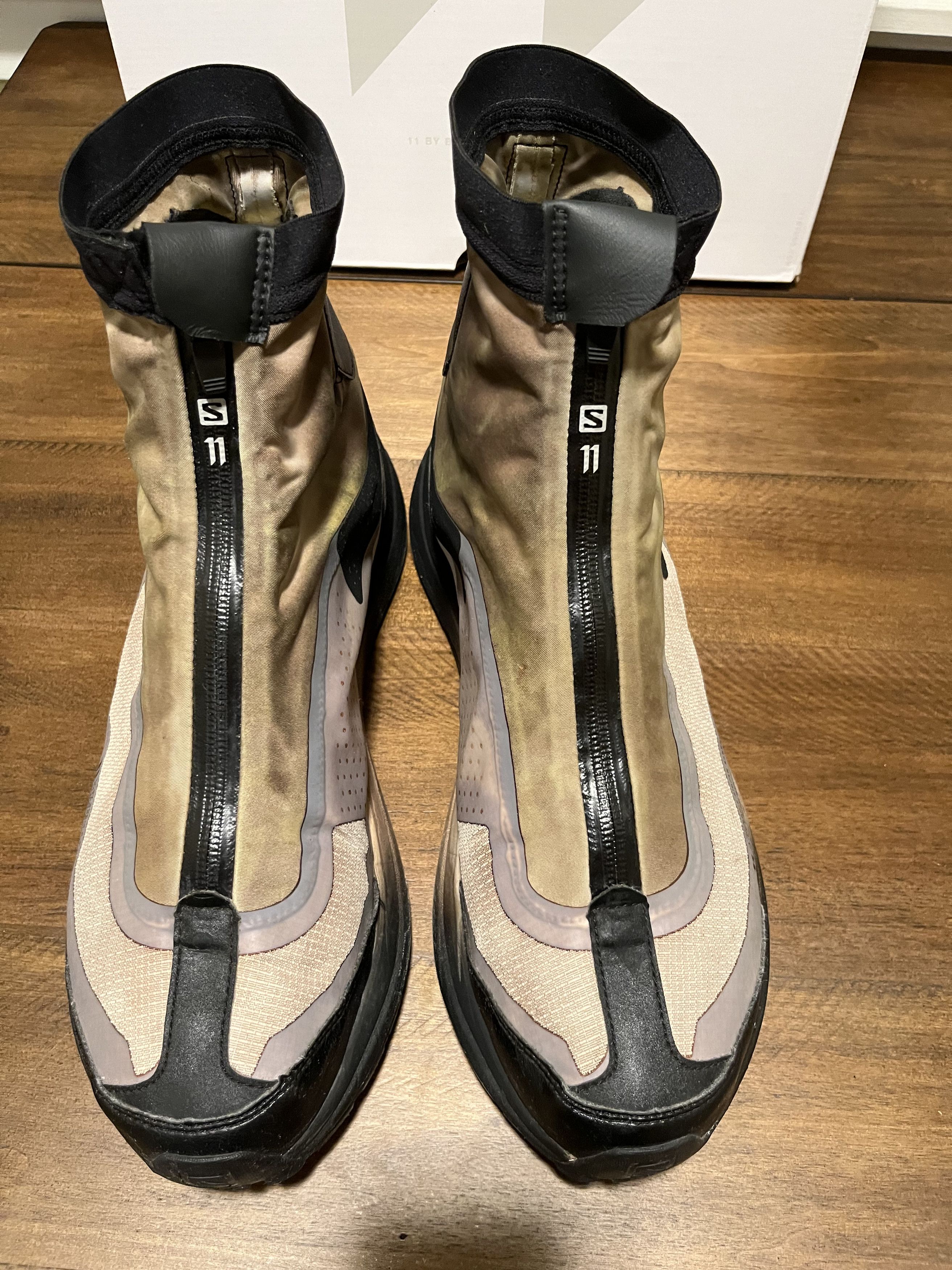 image of 11 By Boris Bidjan Saberi Salomon Edition Bamba 2 High Gtx Sneakers in Gum, Men's (Size 12)