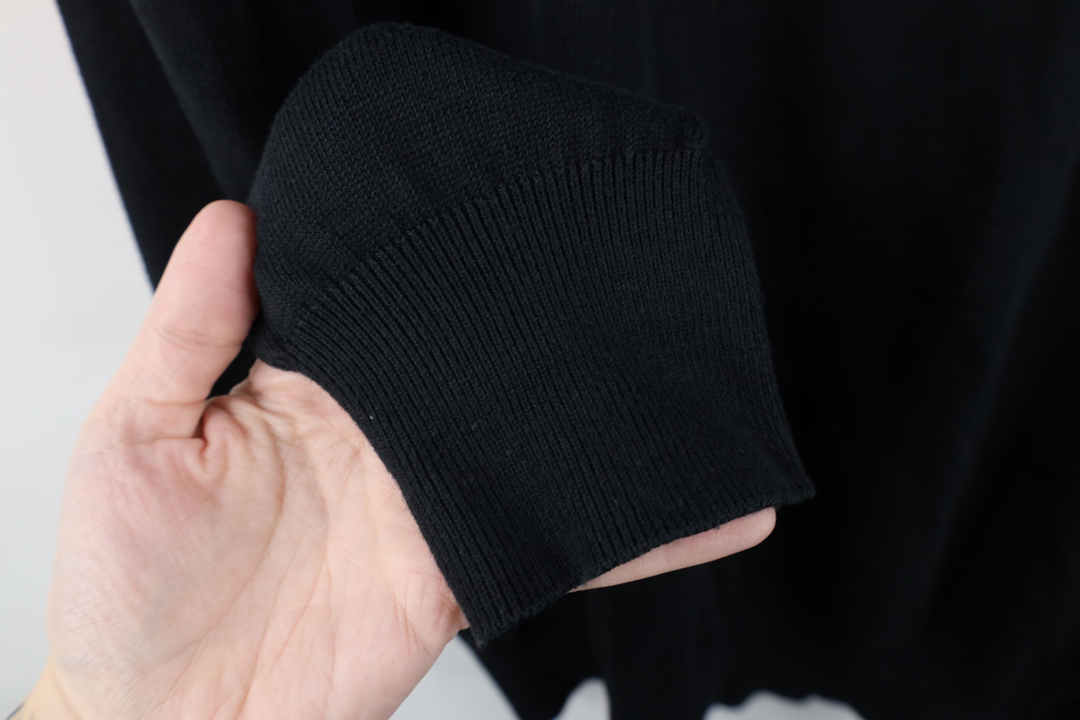 Vintage Vintage 90s Streetwear Knit Mock Neck Dad Sweater Black Size US XL / EU 56 / 4 - 8 Thumbnail
