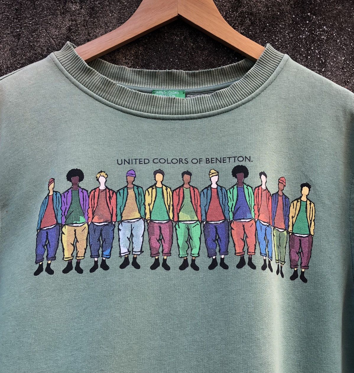 Vintage VTG THRASHED United Colours Of Benetton Crewneck Sweatshirt Size US S / EU 44-46 / 1 - 4 Thumbnail