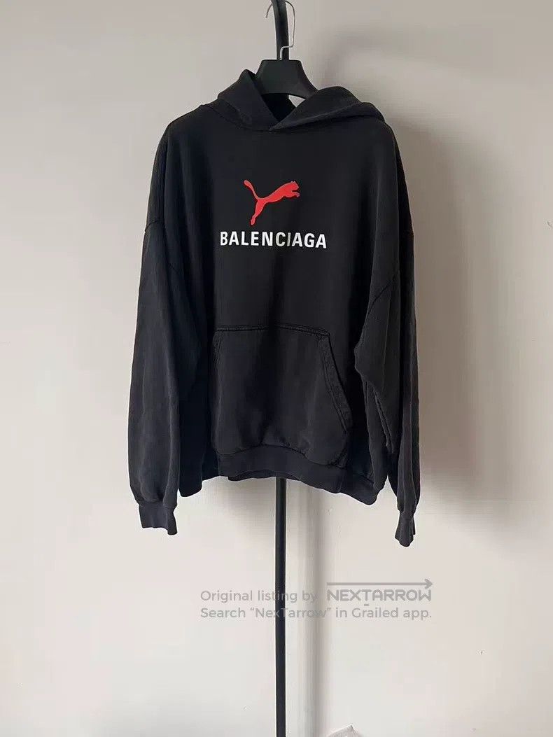 Balenciaga Balenciaga Cut and Washed Faded Hooded Sweatshirt Size US L / EU 52-54 / 3 - 1 Thumbnail