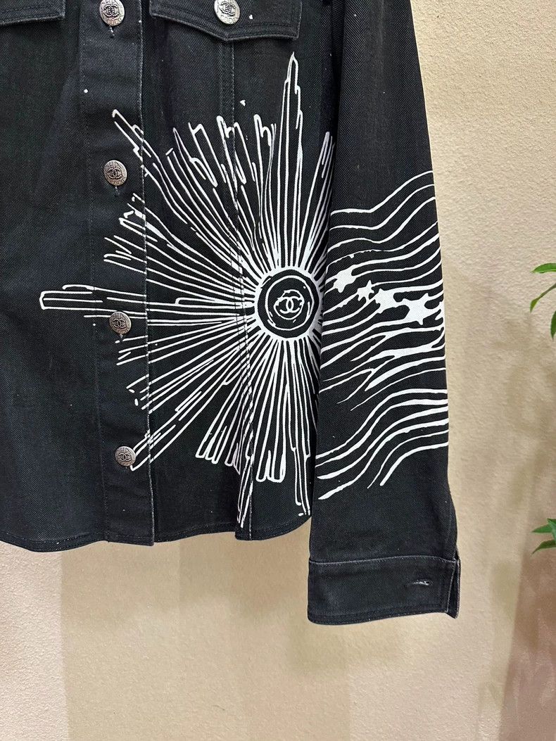 Chanel Chanel 22C sunflower graffiti to make old denim jackets Size M / US 6-8 / IT 42-44 - 6 Thumbnail