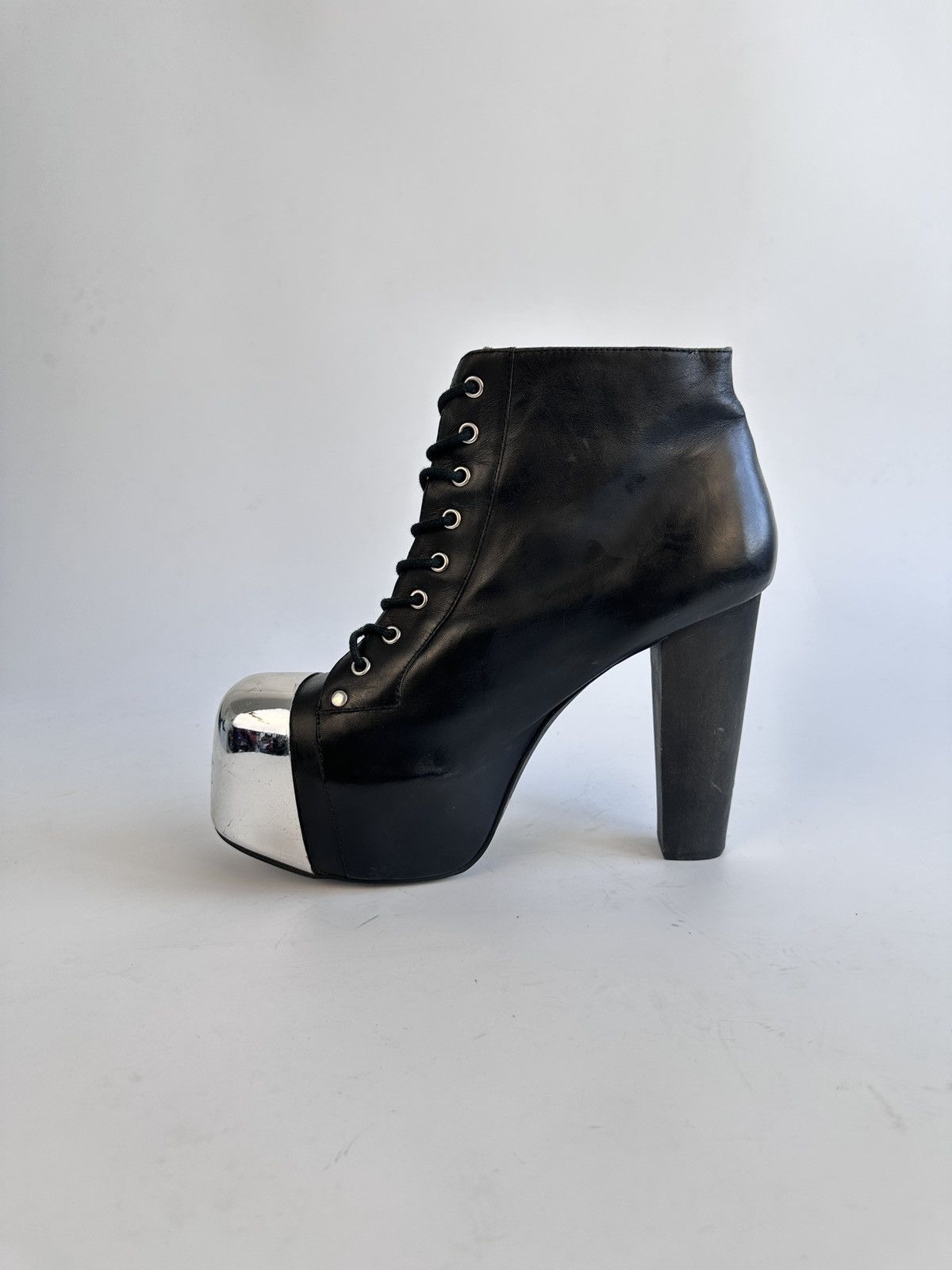 Jeffrey Campbell Jeffrey Campbell Lita Cap Platform Ankle Boots Leather 41 Size US 10 / IT 40 - 9 Thumbnail