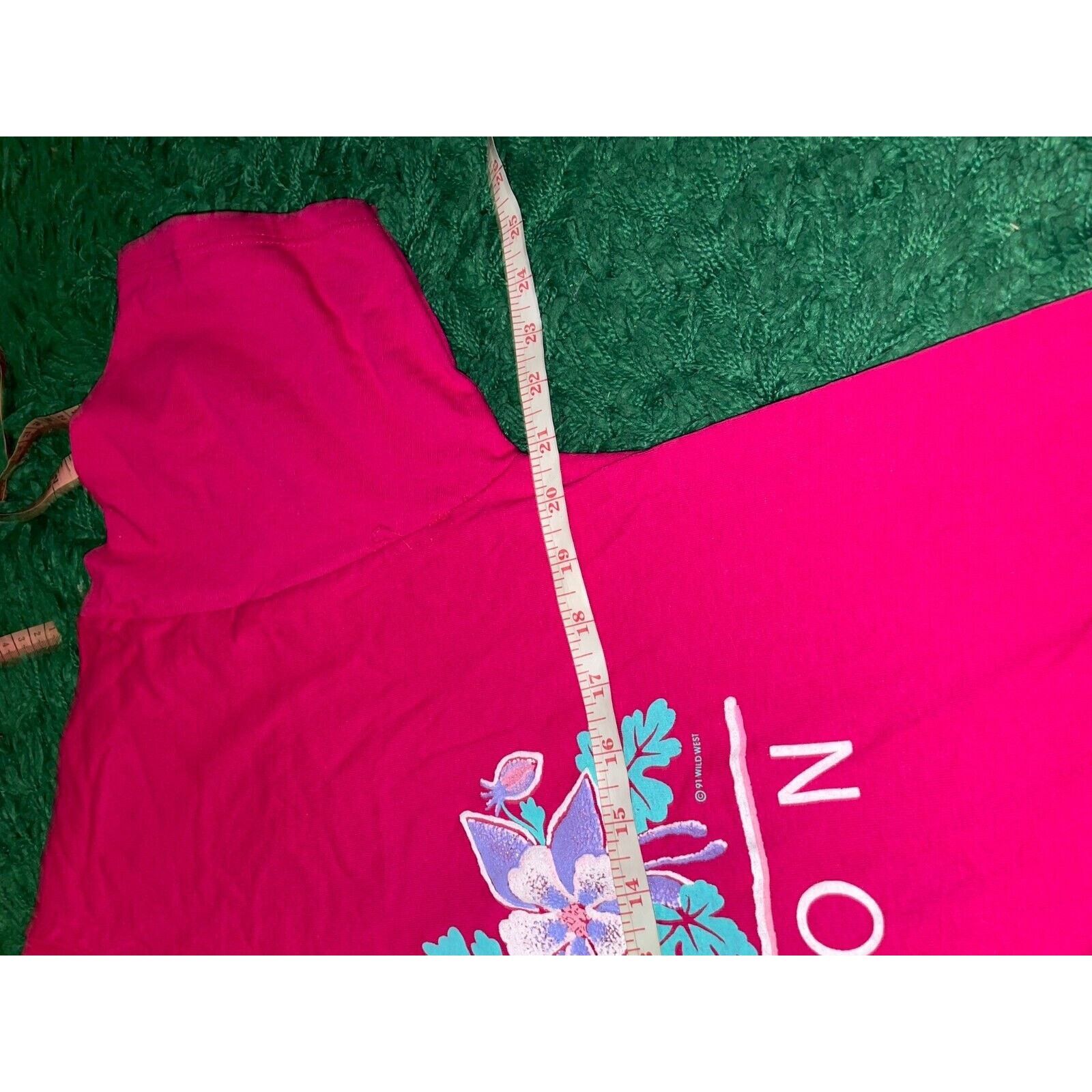 Jerzees Vintage Branson Pink Shirt Flowers Flower Tee 1990s VTG L Size US L / EU 52-54 / 3 - 9 Thumbnail