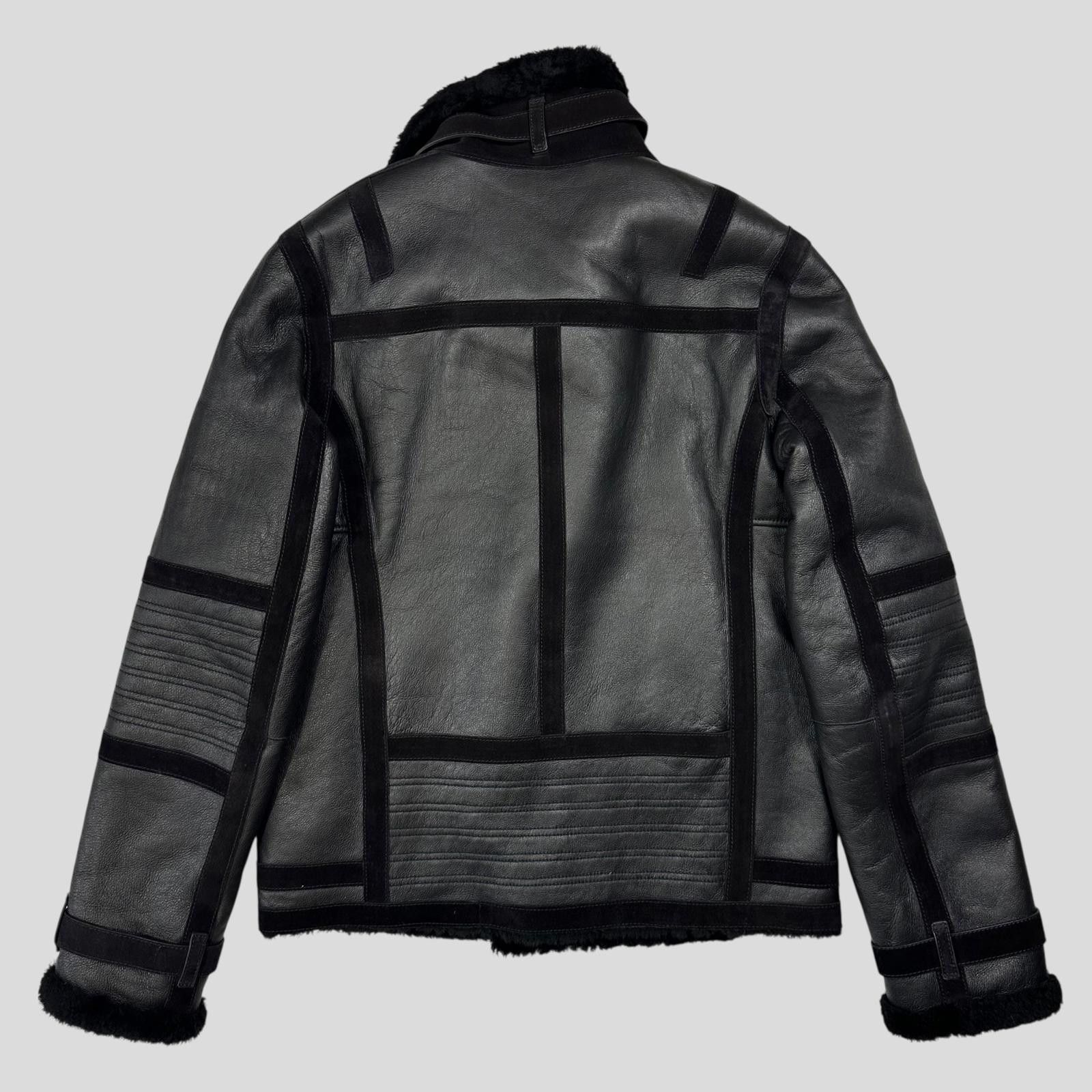 Neil Barrett Neil Barrett Leather Lamb Shearling Asymetric Biker Jacket S Size US S / EU 44-46 / 1 - 6 Thumbnail