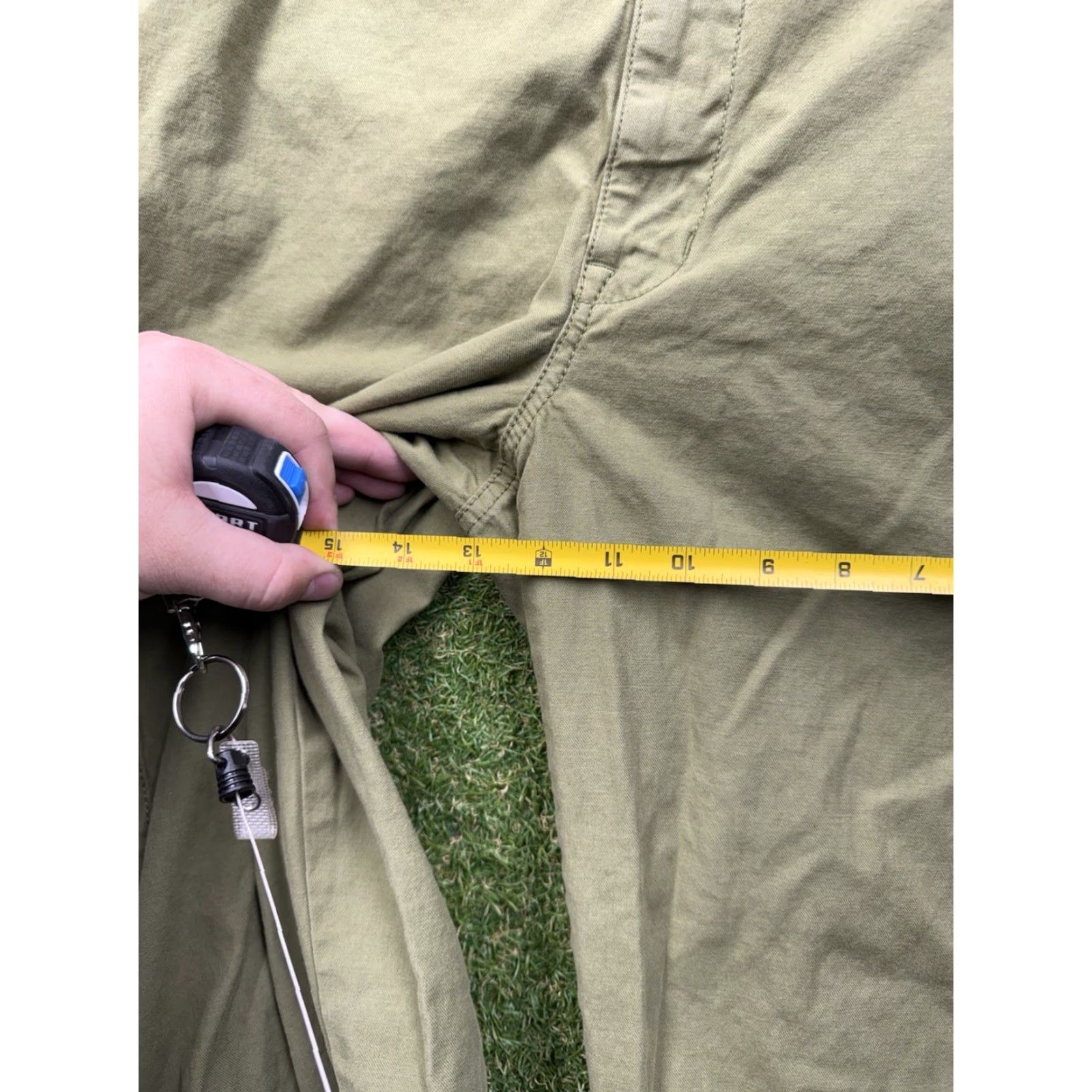 Madewell Madewell Cargo Pants Womens 31 Green Tapered Fatigue Cargo Pants Baggy Skater Y2K Canvas Cotton High Rise Button Zip Pockets Jeans? Size 24" / US 00 / IT 34 - 6 Thumbnail