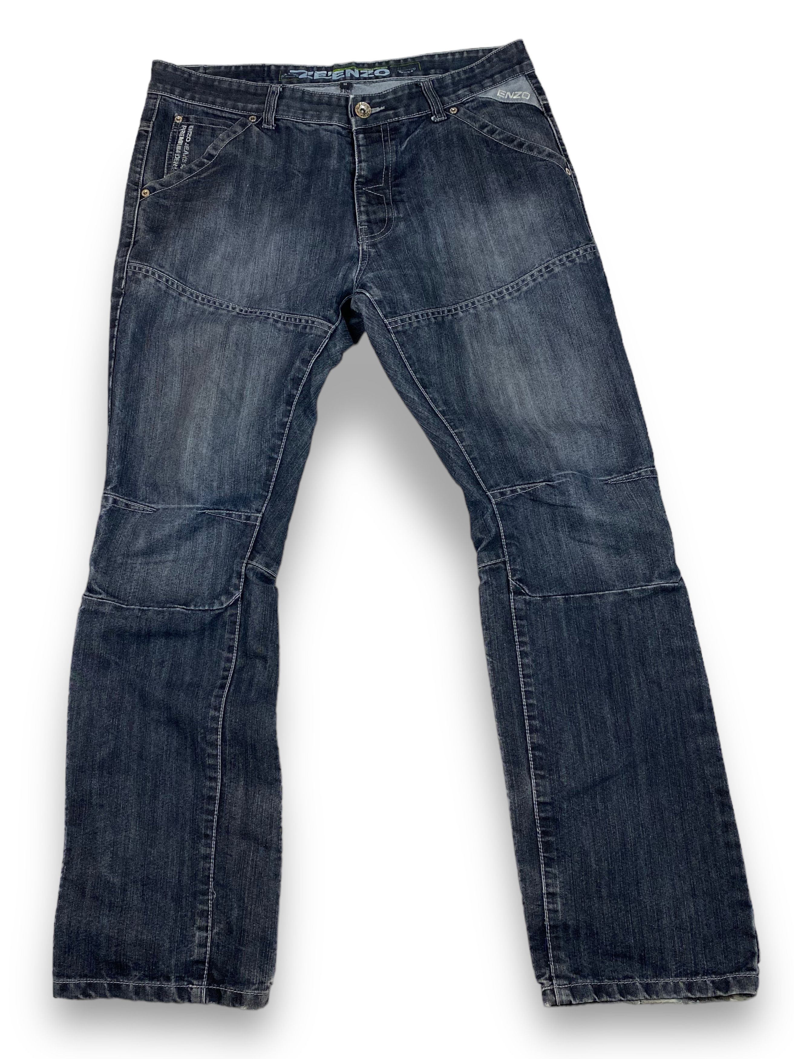 Vintage Vintage ZE ENZO Avant Garde Y2k Washed Denim Jeans M790 