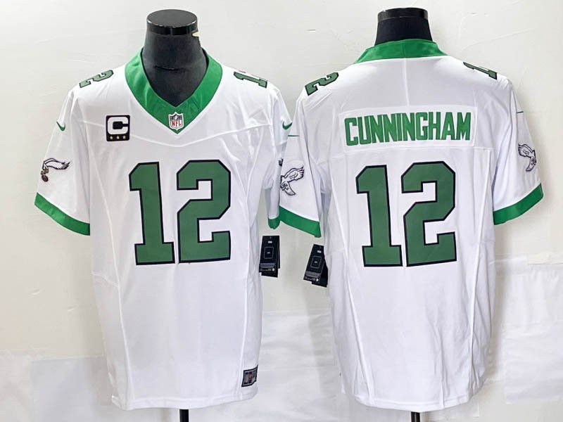 Custom Eagles 12 Randall Cunningham White 2023 F.U.S.E Men Jersey Grailed