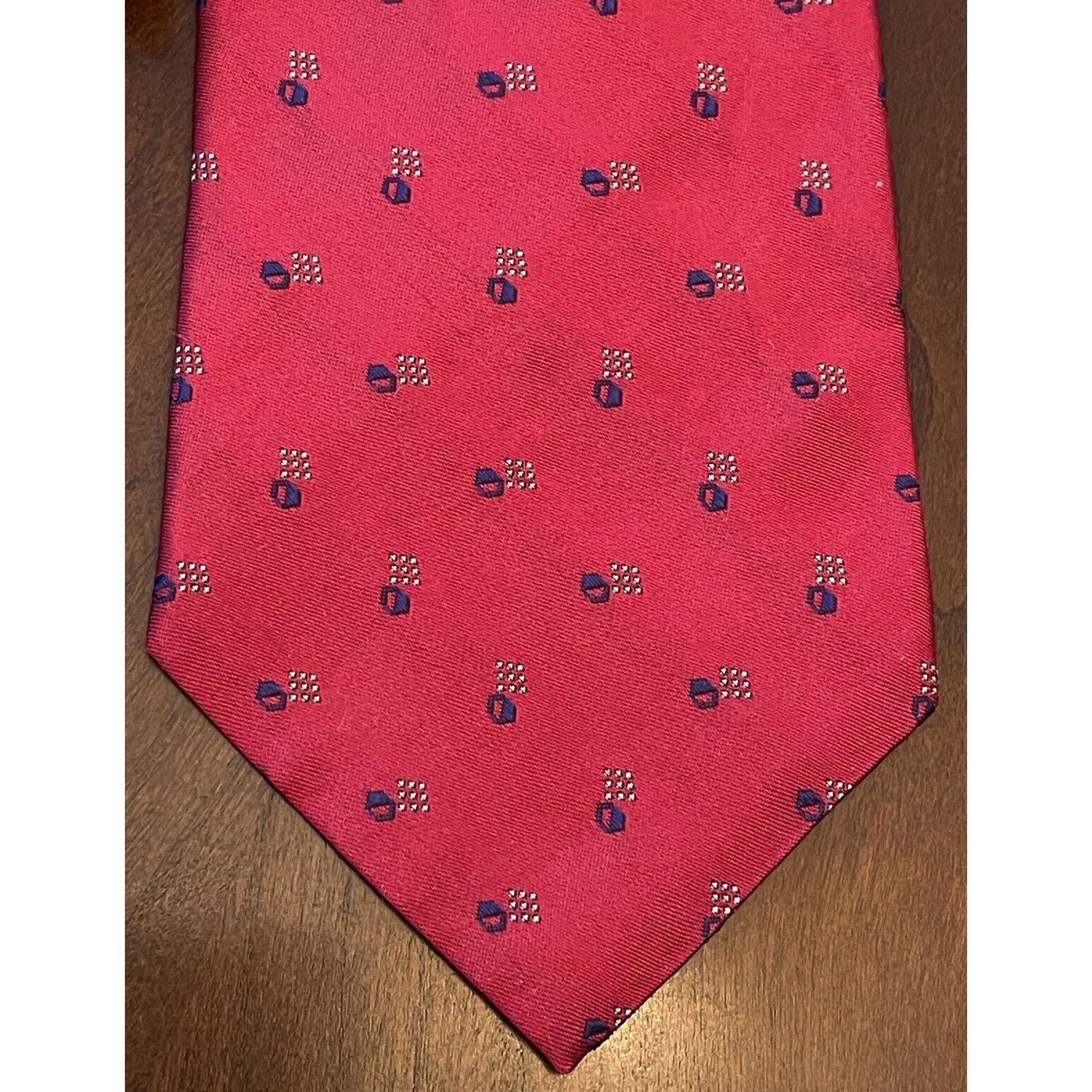 Lauren Ralph Lauren Lauren Ralph Lauren Green Label Red Blue Hand Made 100% Silk Size ONE SIZE - 1 Thumbnail