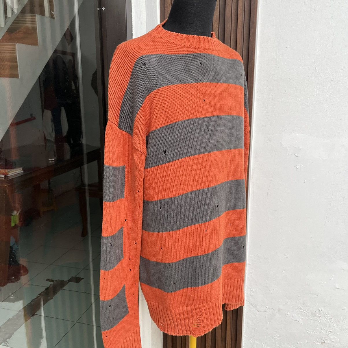 Japanese Brand Nice Design Destroyed Knitwear Like A Number 9 By Underair Size US L / EU 52-54 / 3 - 4 Thumbnail