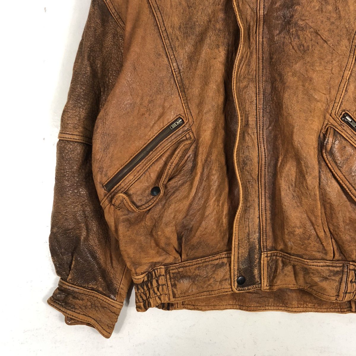 Vintage Mens Robbo Leather Military Jacket Size US M / EU 48-50 / 2 - 3 Thumbnail