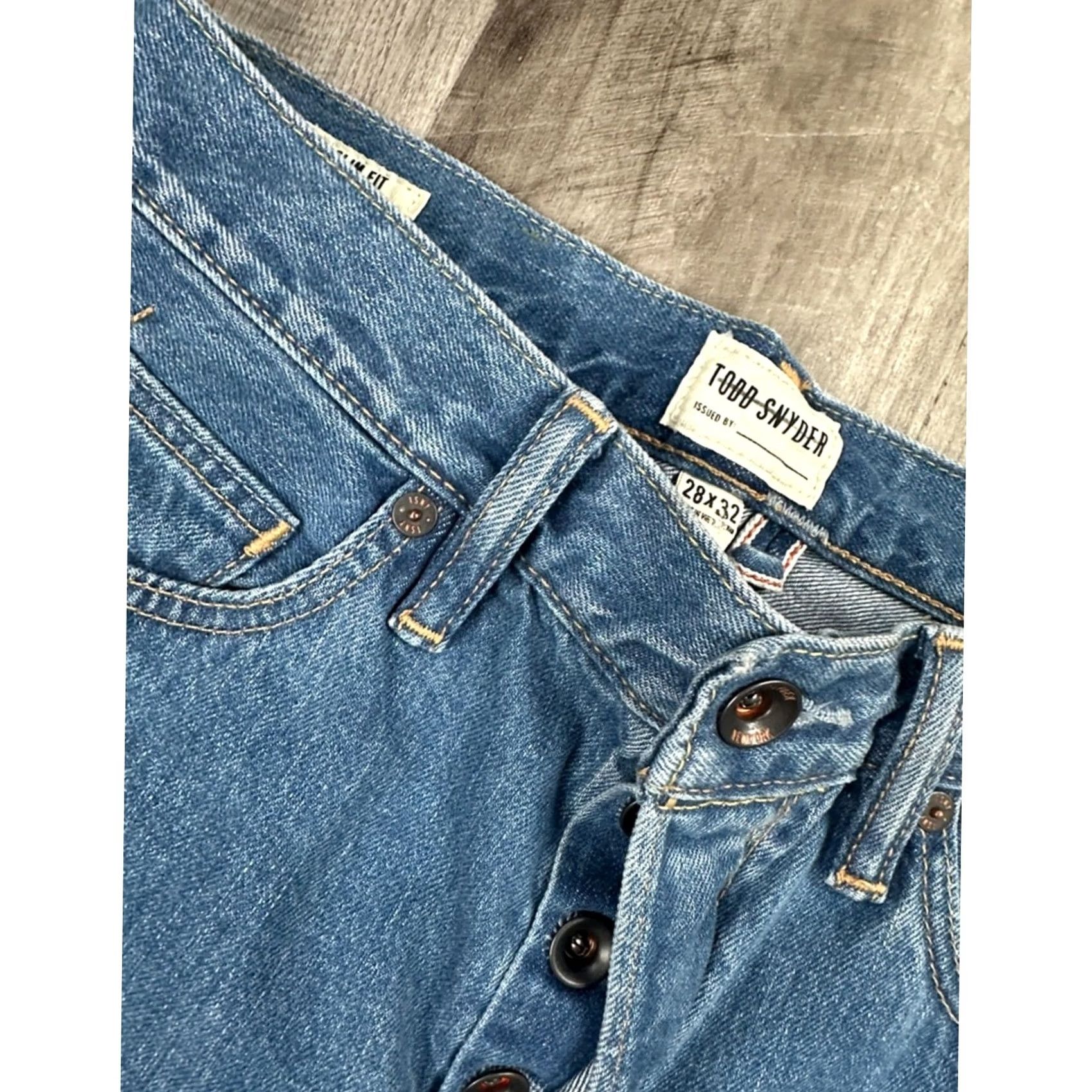 Todd Snyder Todd Snyder Slim Fit Selvedge Denim Jeans Men 28 Regular Blue 32in Inch 28x32 NWOT Selvedge Straight Slim Fit Denim Jeans Mens Size US 28 / EU 44 - 6 Thumbnail