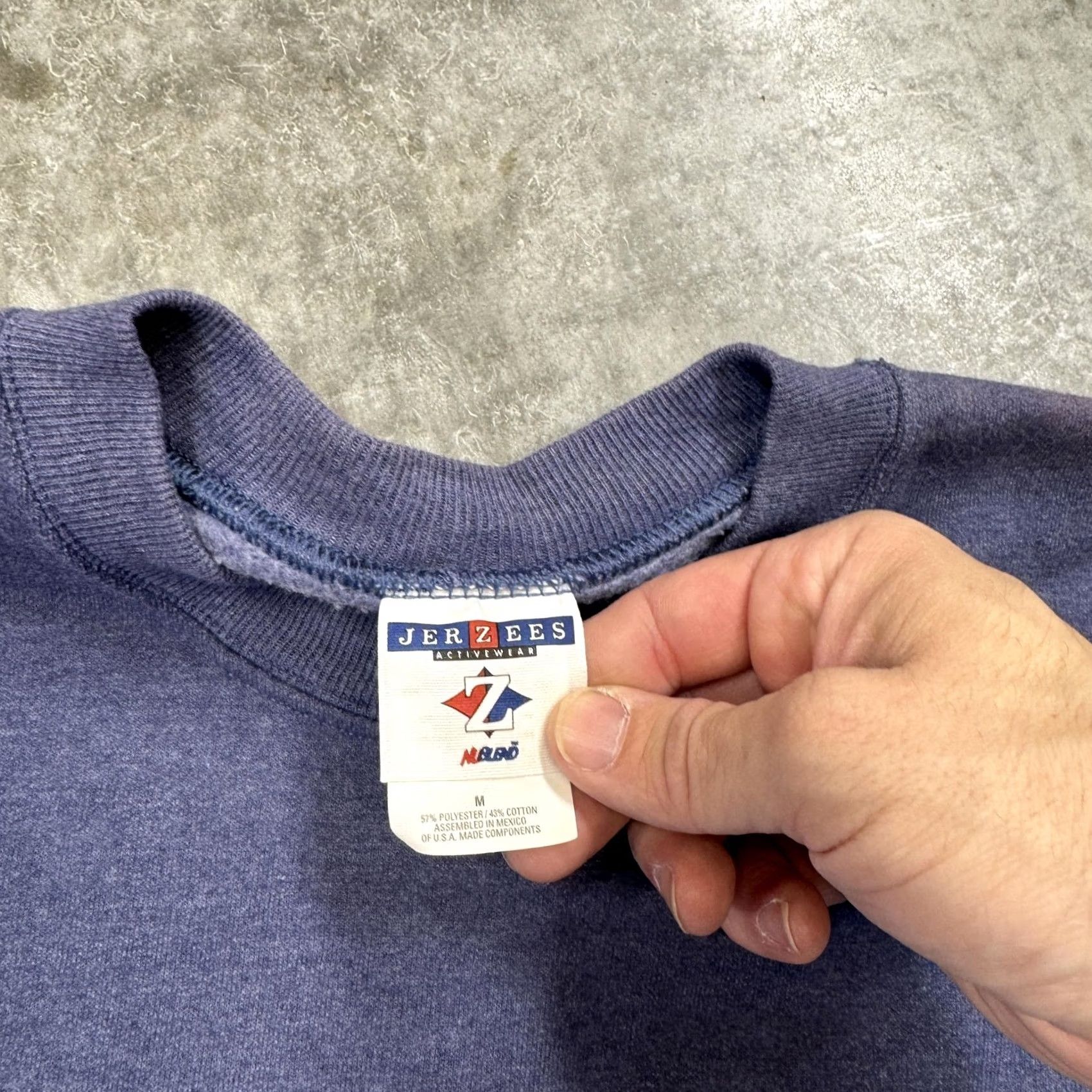 Jerzees VINTAGE Jerzees Sweatshirt Mens M Blue Heather Crewneck Pullover Made USA Size US M / EU 48-50 / 2 - 4 Thumbnail