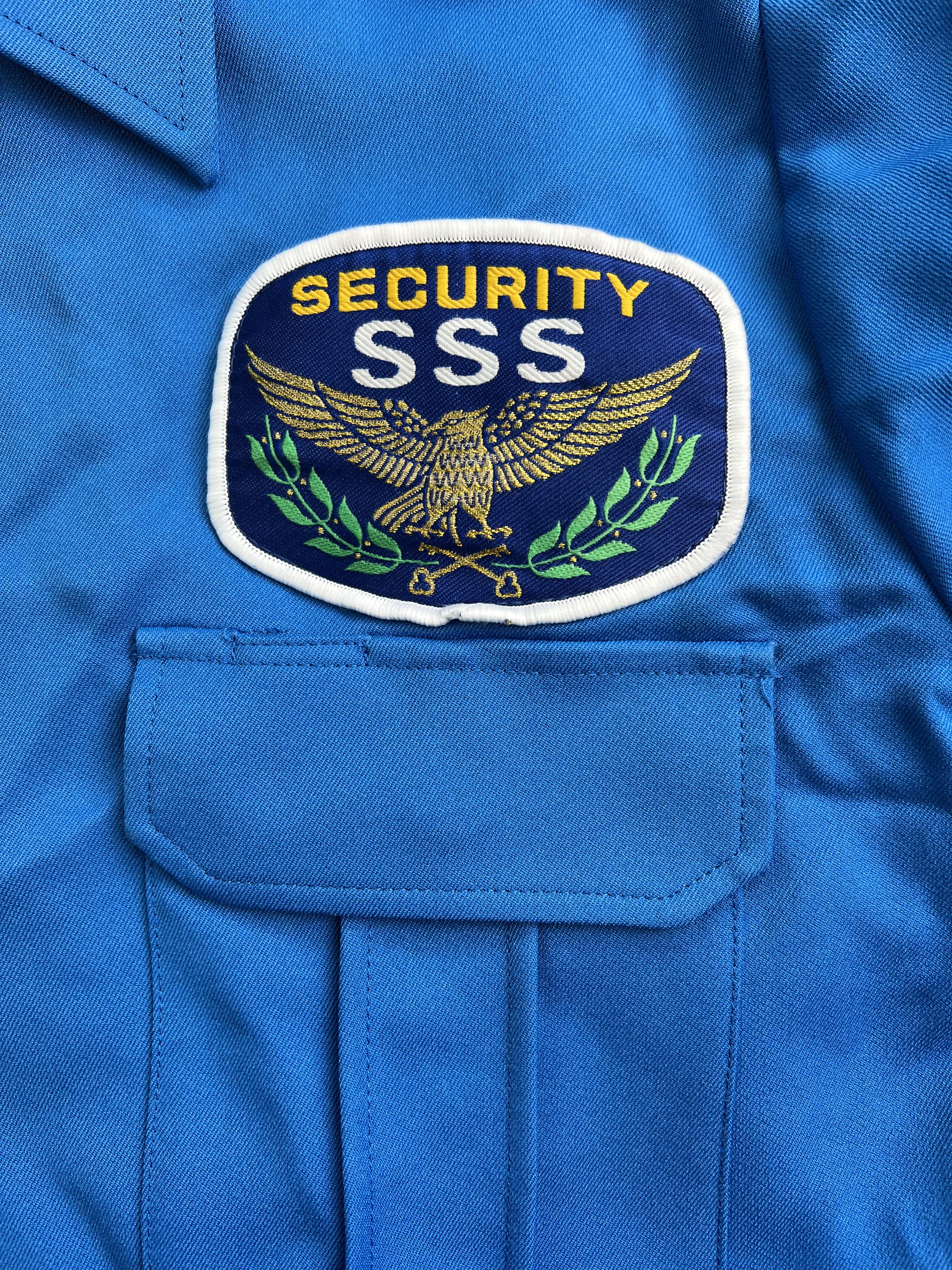 Vintage Vintage Security Work Shirt Blue Medium Size US M / EU 48-50 / 2 - 4 Thumbnail