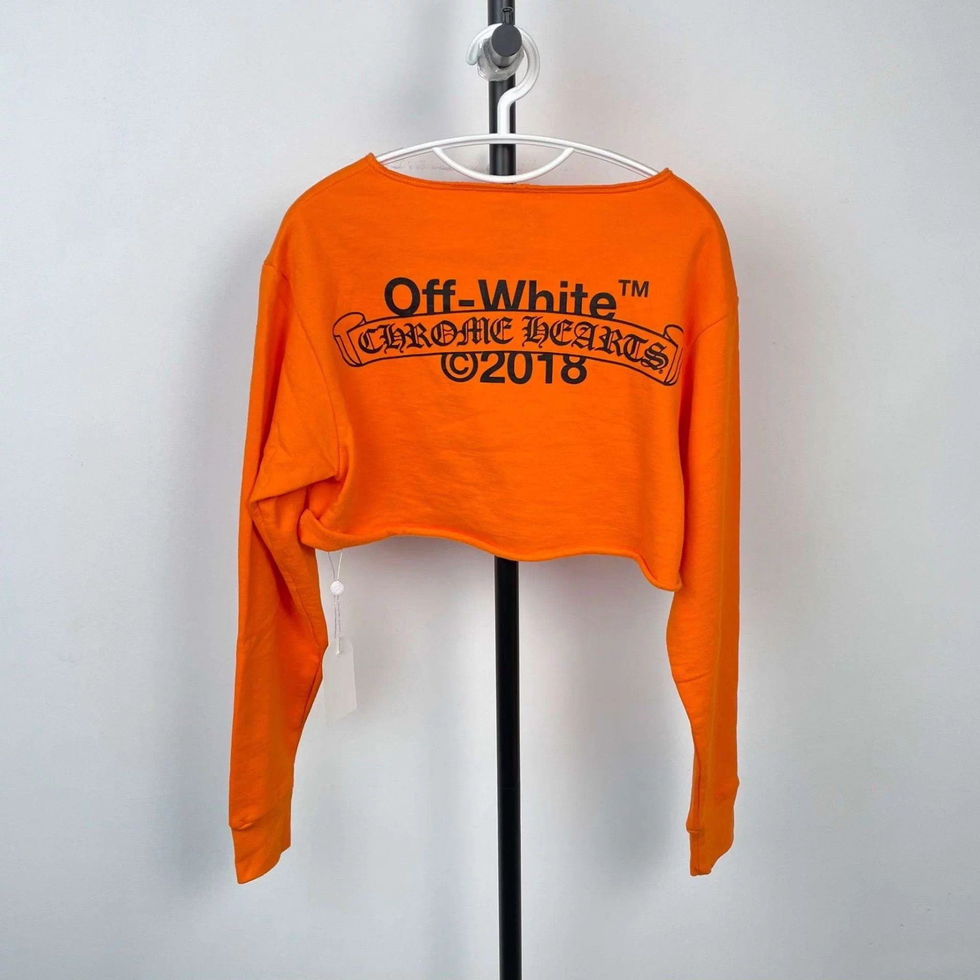 Chrome Hearts Chrome Hearts cotton short sweatshirt 170/92B orange Size M / US 6-8 / IT 42-44 - 2 Thumbnail