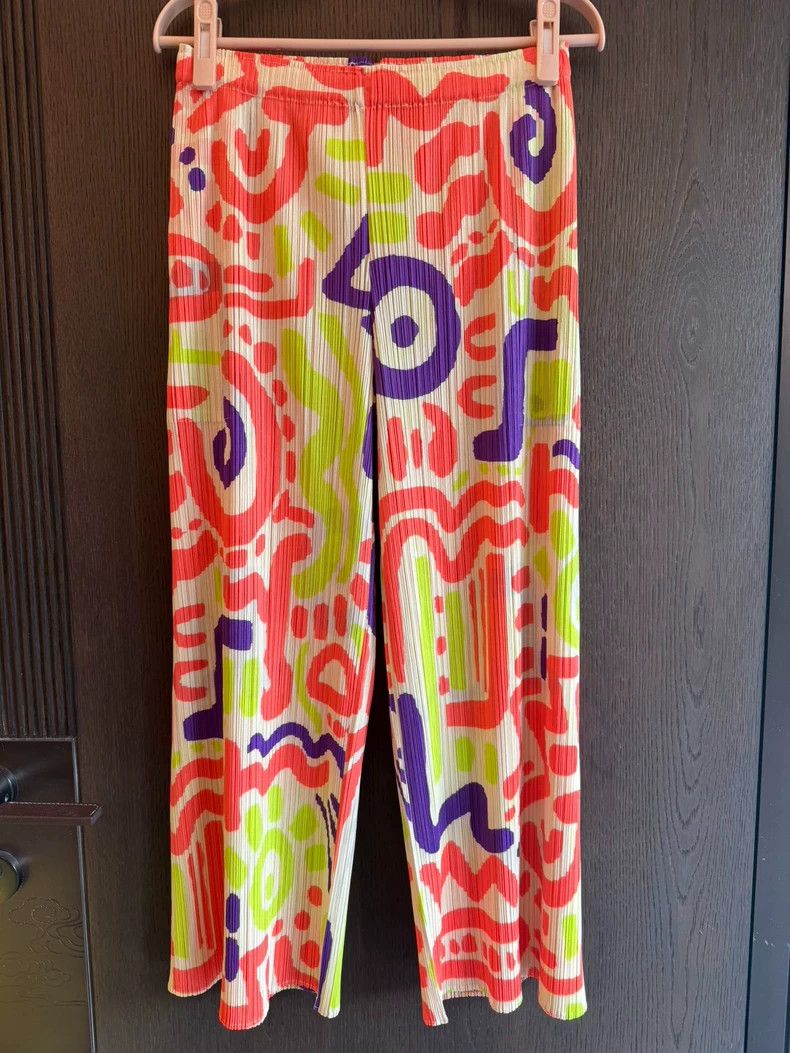 Issey Miyake Issey Miyake Colored oracle bone script trousers Size 26" / US 2 / IT 38 - 1 Thumbnail