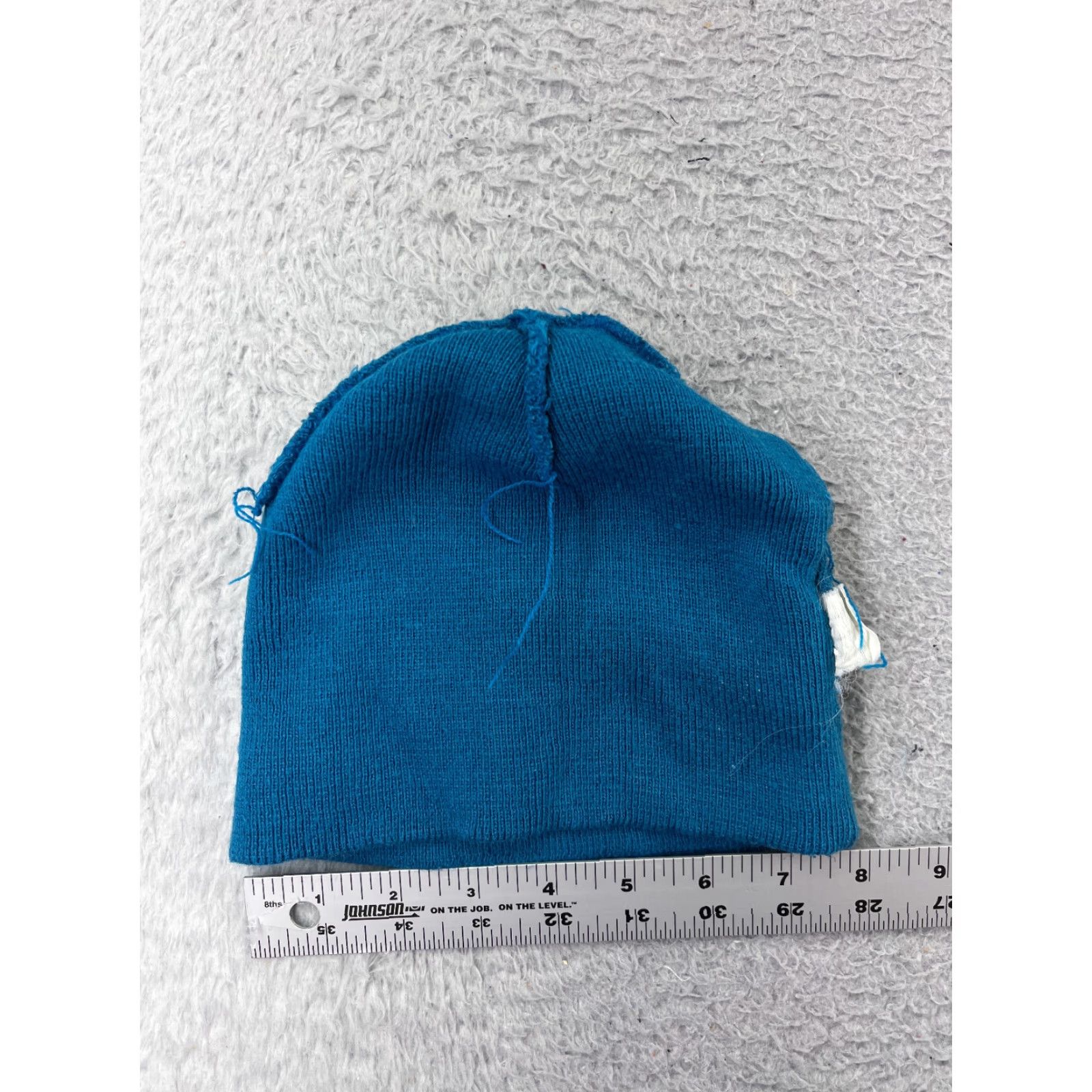 Vintage VINTAGE Beanie Shirt Adult One Size Blue Stripe Acrylic Winter Ski Size ONE SIZE - 4 Thumbnail