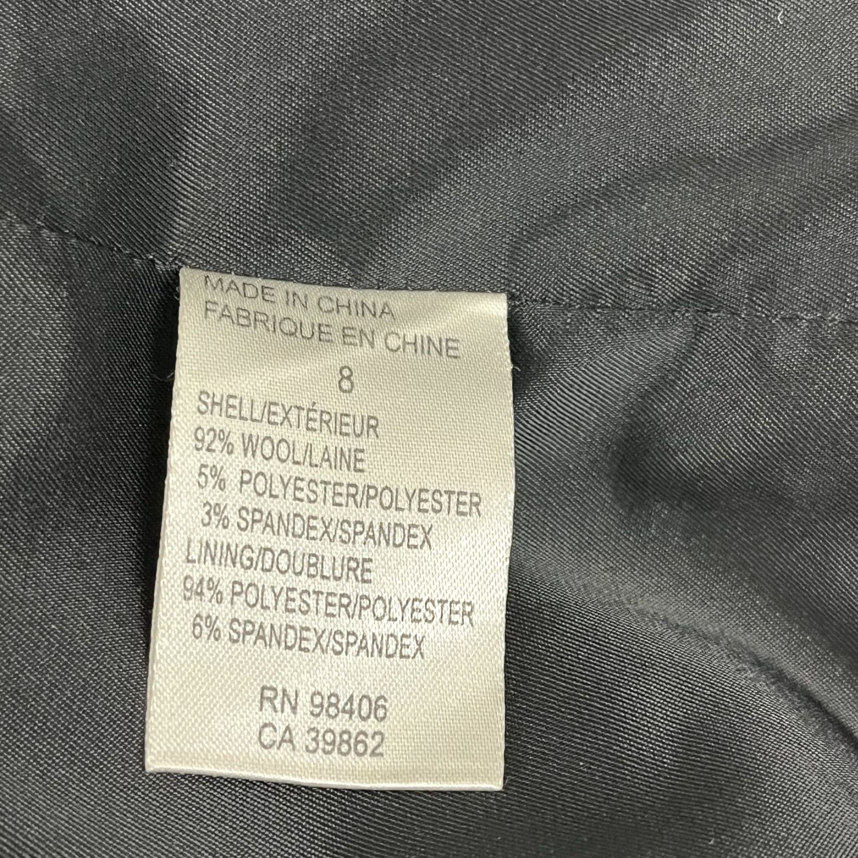 Theory Theory Nettie Blazer Women Size 8 Gray Striped Wool Blend 2-Button Office Jacket Size M / US 6-8 / IT 42-44 - 3 Thumbnail