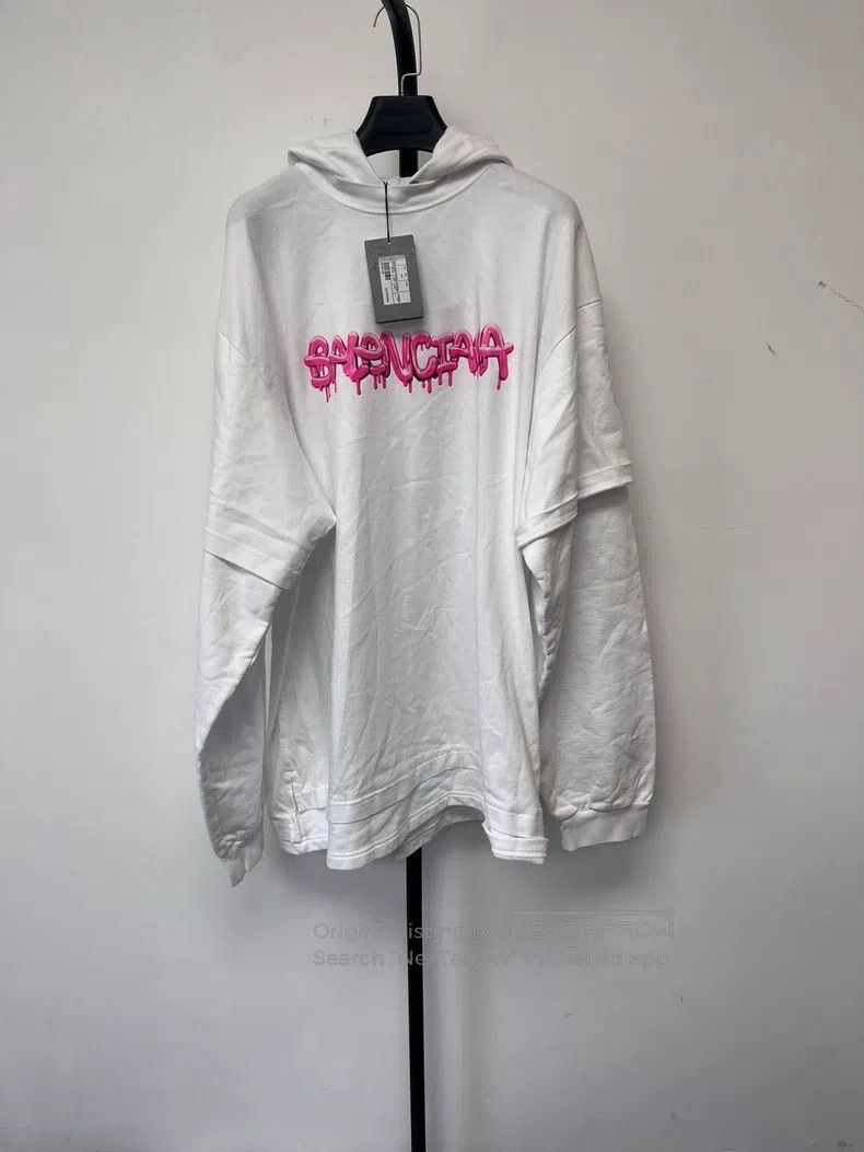 Balenciaga Balenciaga Dissolved Letter Jelly Hooded Sweatshirt Size US L / EU 52-54 / 3 - 1 Thumbnail