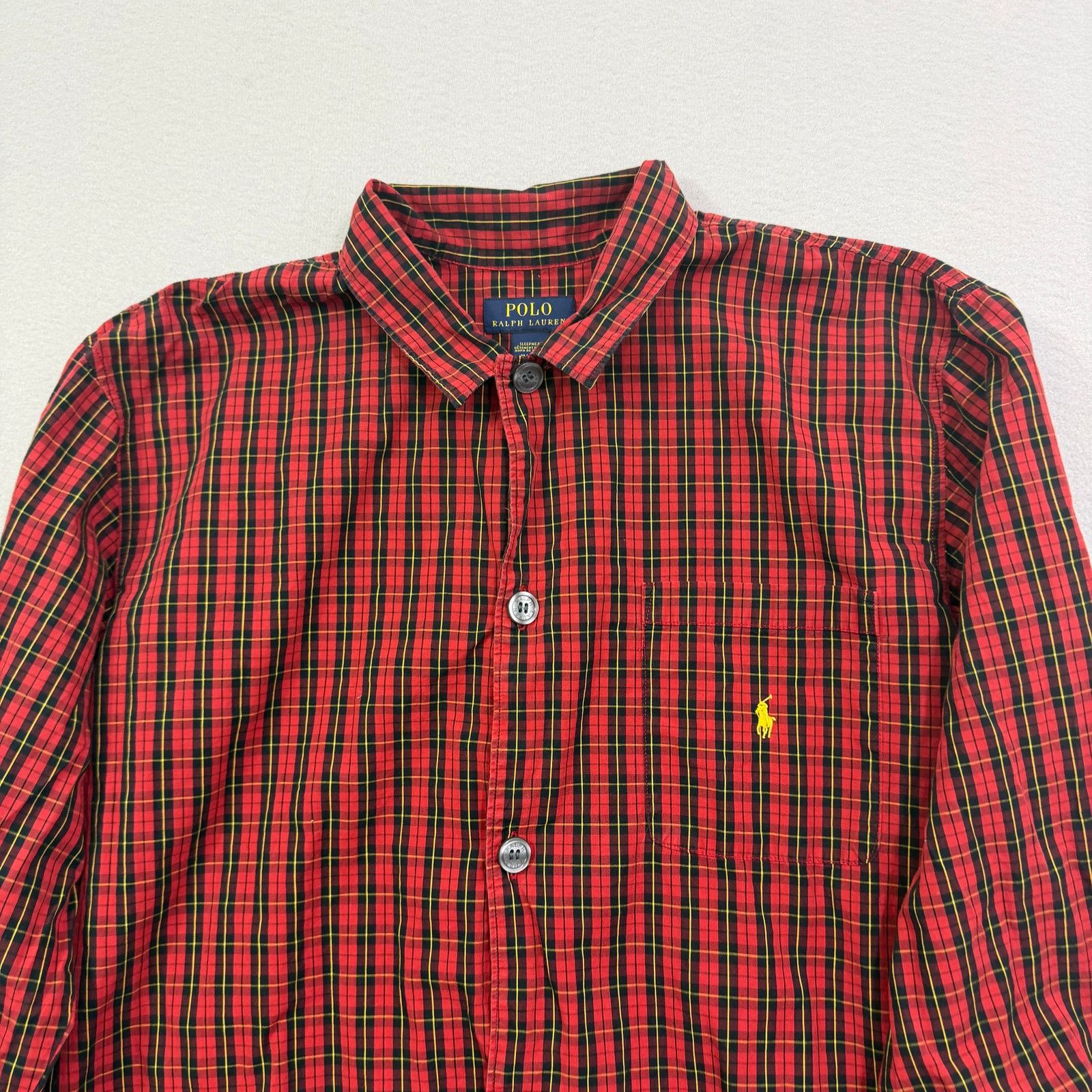 Polo Ralph Lauren Polo Ralph Lauren Sleepwear Button Shirt Men's Medium Red Size US M / EU 48-50 / 2 - 2 Thumbnail