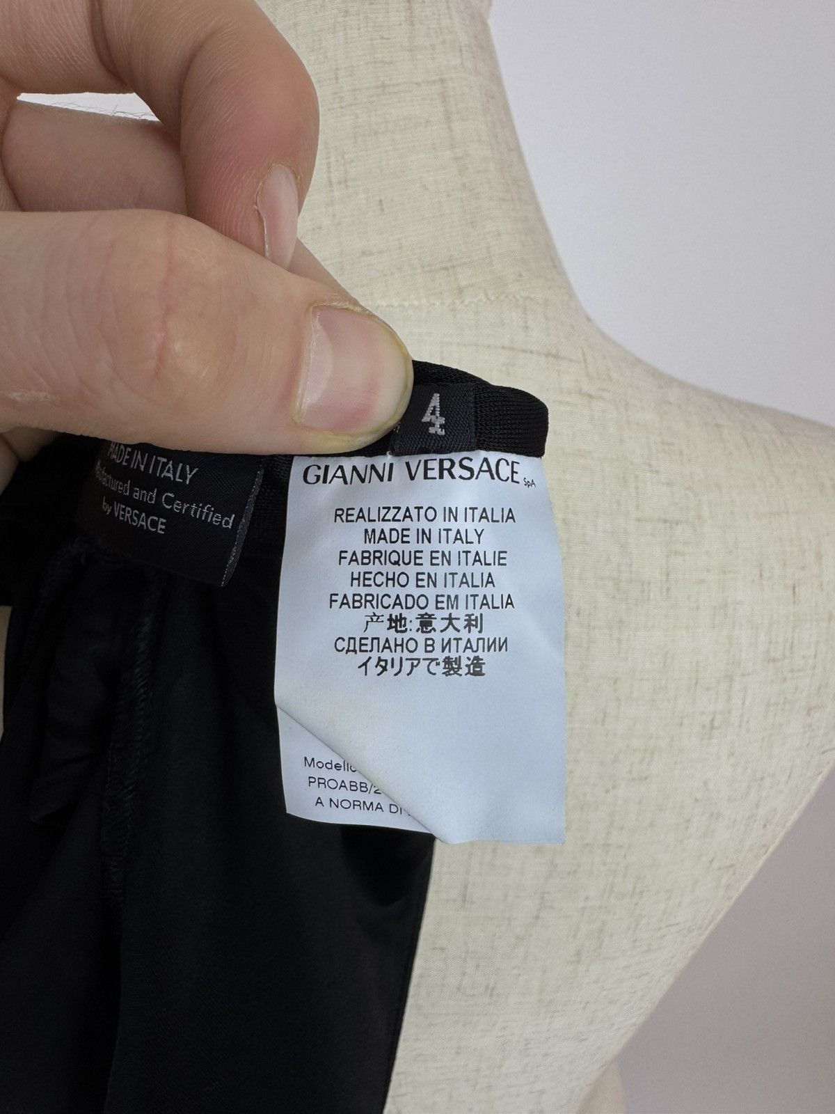 Versace Versace Black Dress V-Neck Short Sleeve Open Back Party Size XS / US 0-2 / IT 36-38 - 12 Thumbnail