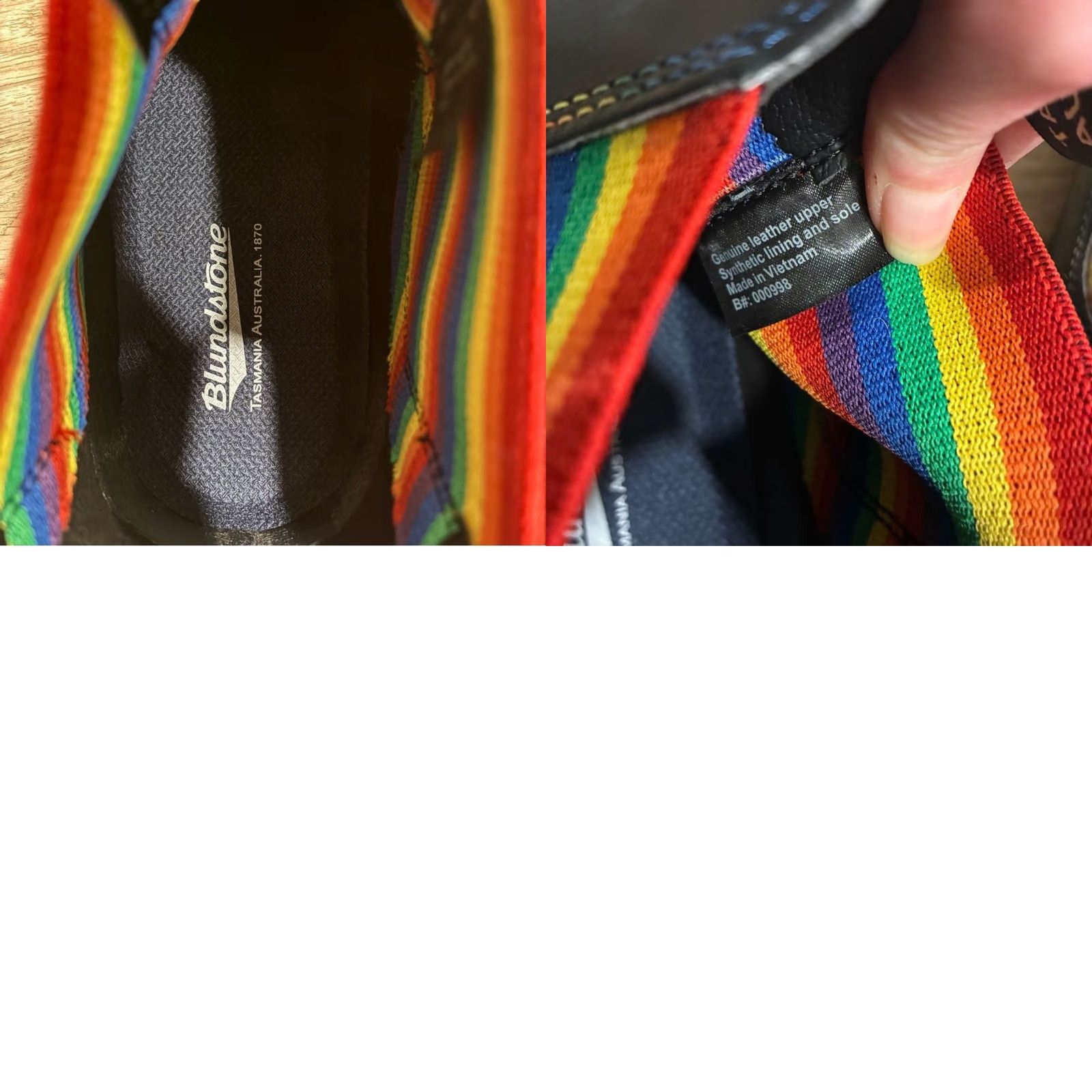 Blundstone VINTAGE Blundstone Men’s Original Chelsea Boot Black Rainbow Leather Size 13 Mens Boots Black Rainbow Leather Chelsea Boot 13 Size US 13 / EU 46 - 8 Thumbnail