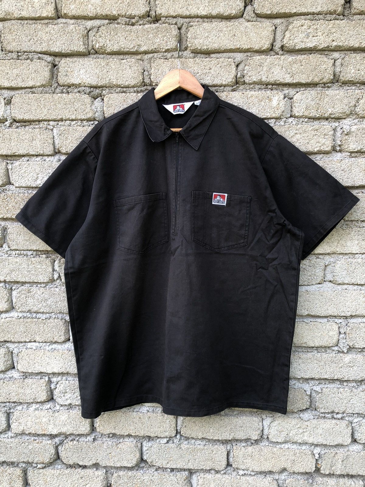 Vintage Baggy Ben Davis Double Pocket Half Zipper Work Shirt
