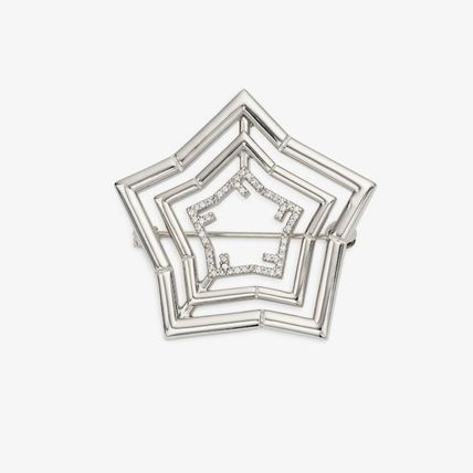 Fendi o1loc1c0824 Size: OS / Five Brooch in Silver Size ONE SIZE - 2 Thumbnail